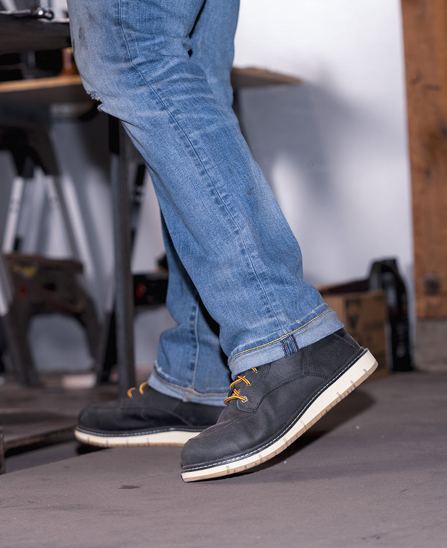 Men's San Jose 6 Waterproof Work Boots with Aluminum Safety Toe - Black/Gum Color for Construction, Hiking & Outdoor Activities