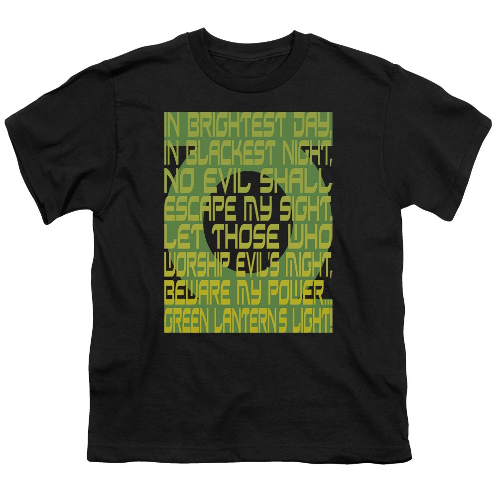 Green Lantern Oath Unisex Youth T-Shirt | DC Comics Superhero Apparel for Kids & Teens | Perfect for Cosplay, Halloween & Everyday Wear