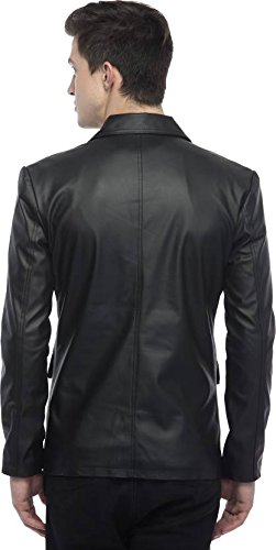 Premium SID Men's Solid Lambskin Leather Blazer Jacket - Slim Fit Formal Suit Coat for Business, Wedding & Party Wear - Elegant Evening Jacket for Dinner Dates & Special Occasions