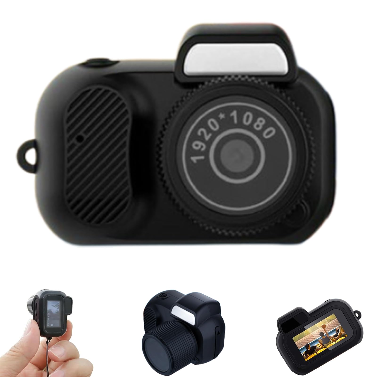 Jeeeun Mini Keychain Camera - World's Smallest HD 1080P Spy Camera with 128GB Storage | Portable Wearable Hidden Cam for Home Security, Travel & Vlogging