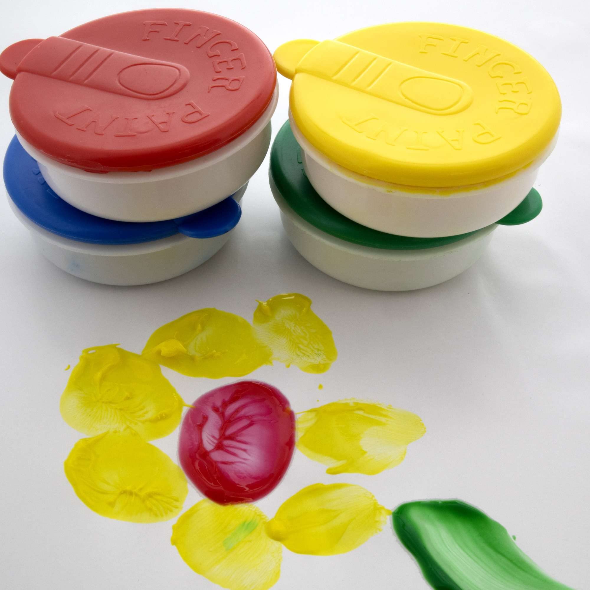 BAZIC Non-Toxic Finger Paint Set for Kids - 160ml (4/Pack, 72-Packs) | Safe Washable Art Supplies for DIY Crafts, Classroom & Home Activities | Ages 3+ | Perfect for Preschool Art Projects, Birthday Parties & Creative Play