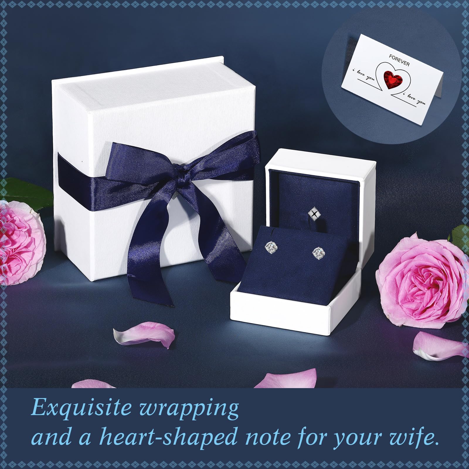 Moissanite Diamond Stud Earrings for Women & Men - 925 Sterling Silver or 18K Gold - Perfect Gift for Wife, Girlfriend, Mom, Daughter, Sisters & Friends - Birthday, Anniversary, Wedding Jewelry - Elegant Everyday Wear & Special Occasion Jewelry