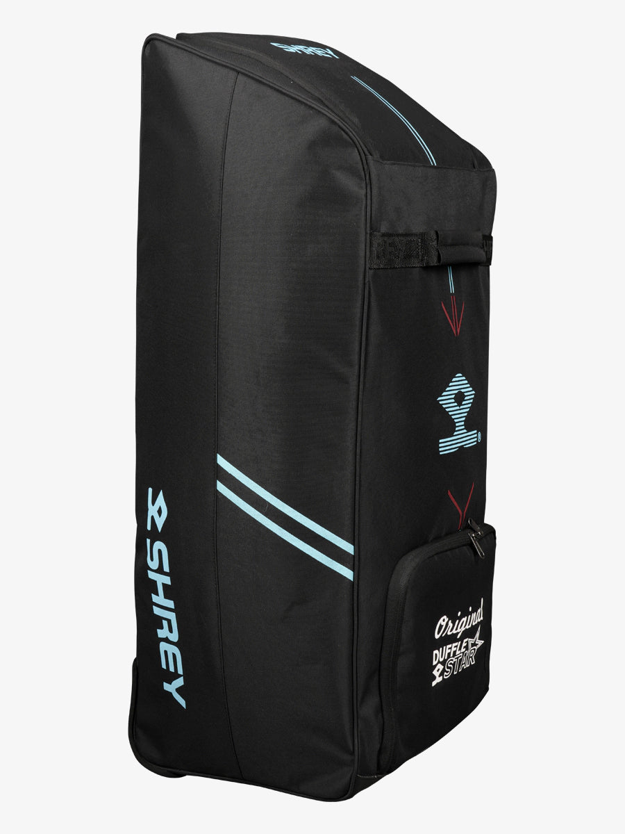 Shrey Star Duffle 2.0 Cricket Bag - Premium Black & Blue Sports Duffel for Cricket Players | Perfect for Practice, Matches & Travel