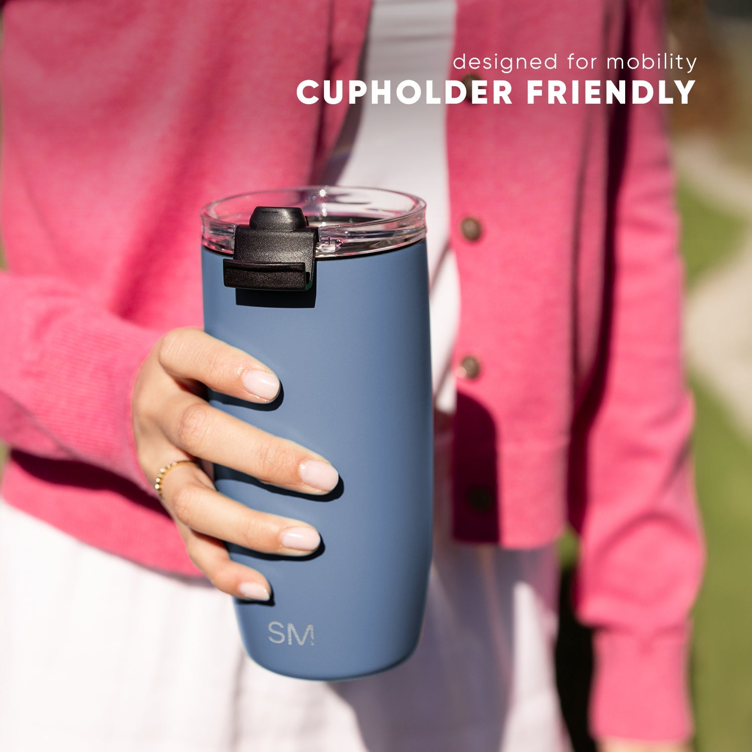 Voyager 20oz Insulated Tumbler with Clear Flip Lid & Straw - Leakproof Stainless Steel Travel Mug for Hot & Cold Drinks - Perfect for Office, Gym, Hiking & Outdoor Activities
