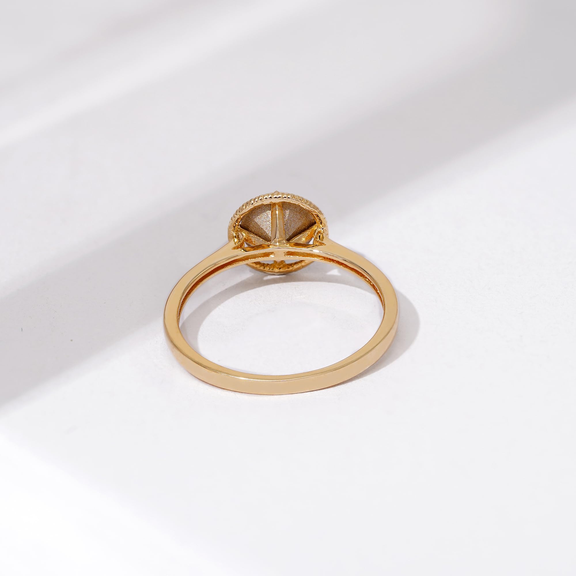 10K Gold March Birthstone Ring with Imported Crystal - Amazon Essentials (Previously Amazon Collection) | Elegant Jewelry Gift for Women, Birthday, Anniversary & Special Occasions