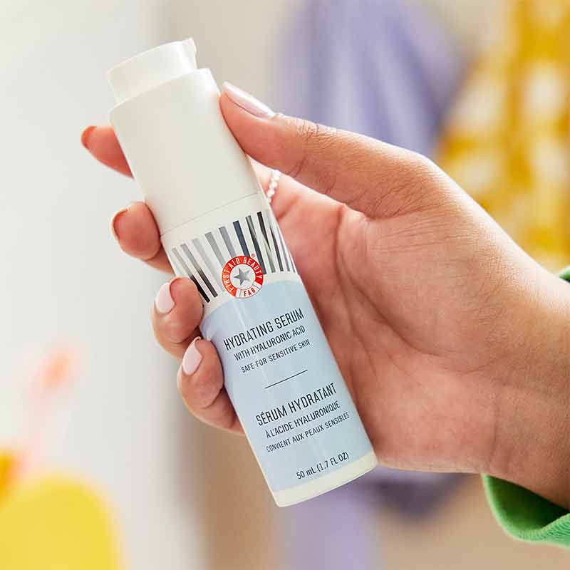 First Aid Beauty Hydrating Serum With Hyaluronic Acid - Moisturizing Face Serum for Dry Skin - Perfect for Daily Skincare Routine & Nighttime Hydration