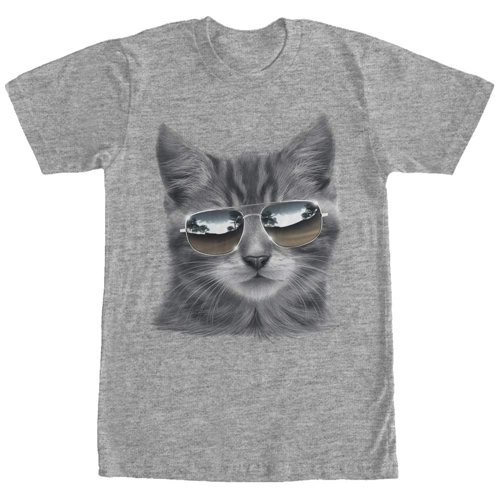 Lost Gods Men's Cat in Aviator Sunglasses Graphic T-Shirt - Cool Vintage Inspired Tee for Casual Wear, Street Style & Summer Outfits