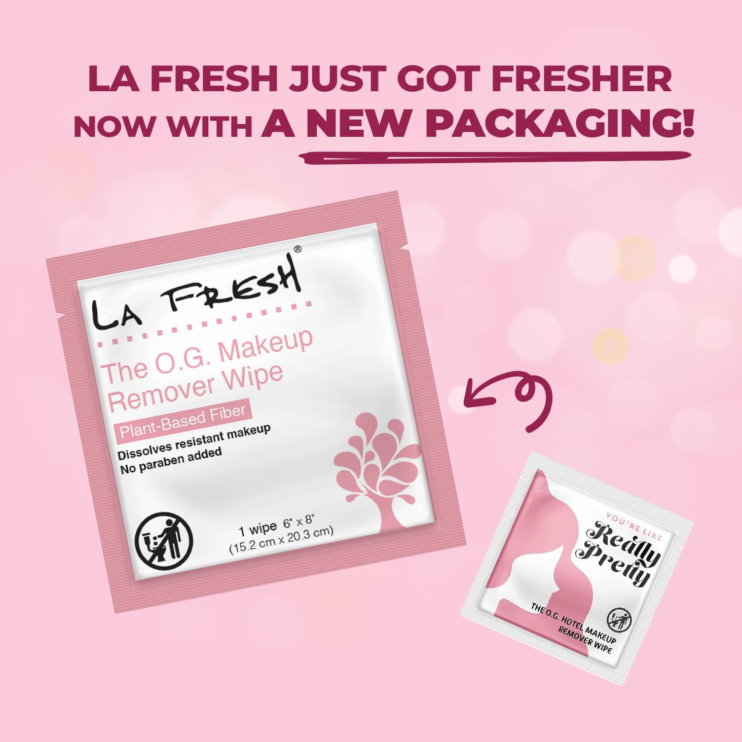 La Fresh Makeup Remover Wipes - Waterproof Facial Cleansing Wipes for All Skin Types, 200 Count Pack, Gentle Skin Care & Travel Essentials | Perfect for Gym, Travel & Daily Makeup Removal