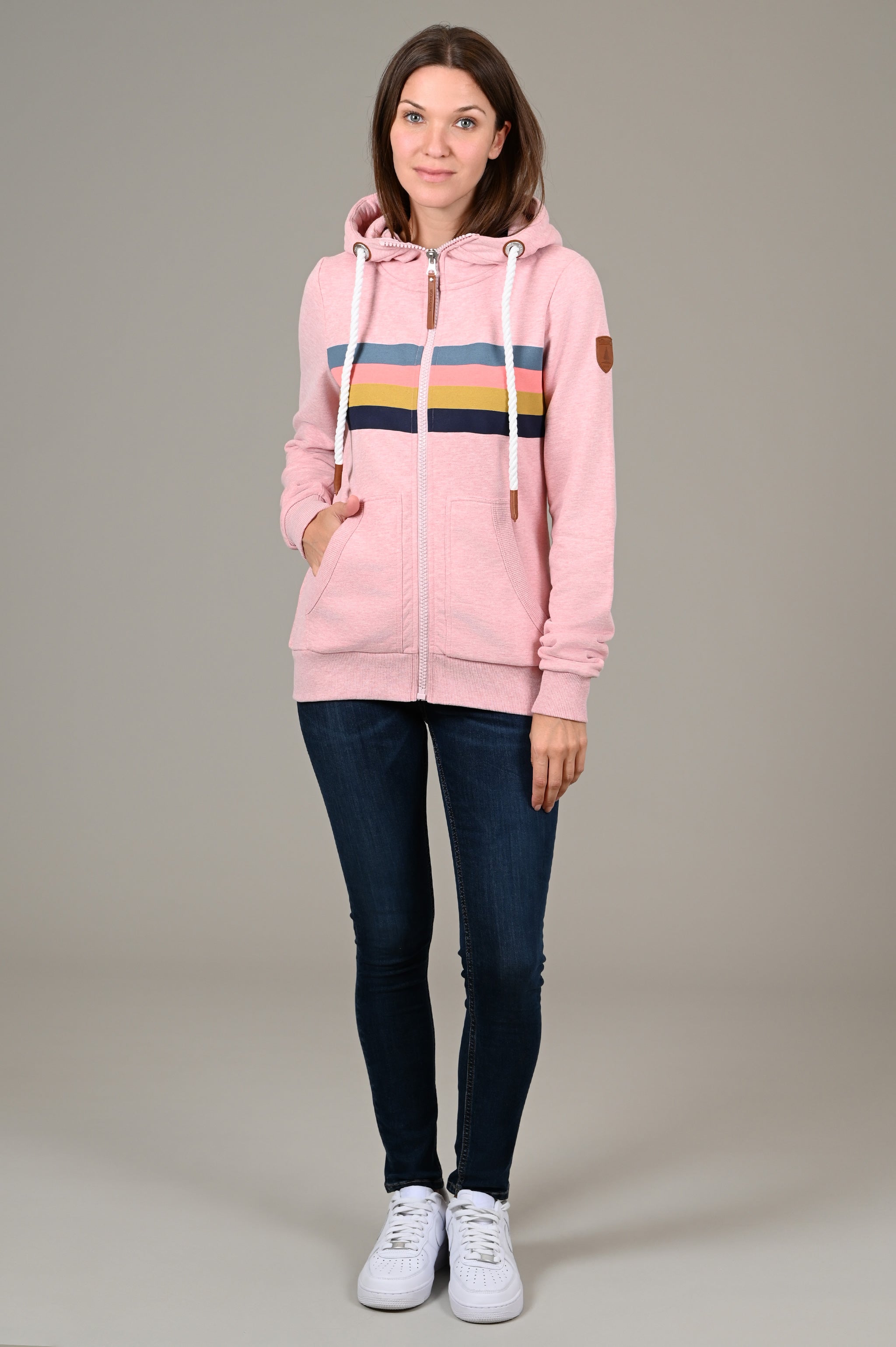 Seastar Heather Pink Full Zip Hoodie for Women - Soft & Cozy Fleece Pullover with Pockets - Perfect for Casual Wear, Gym, and Outdoor Activities