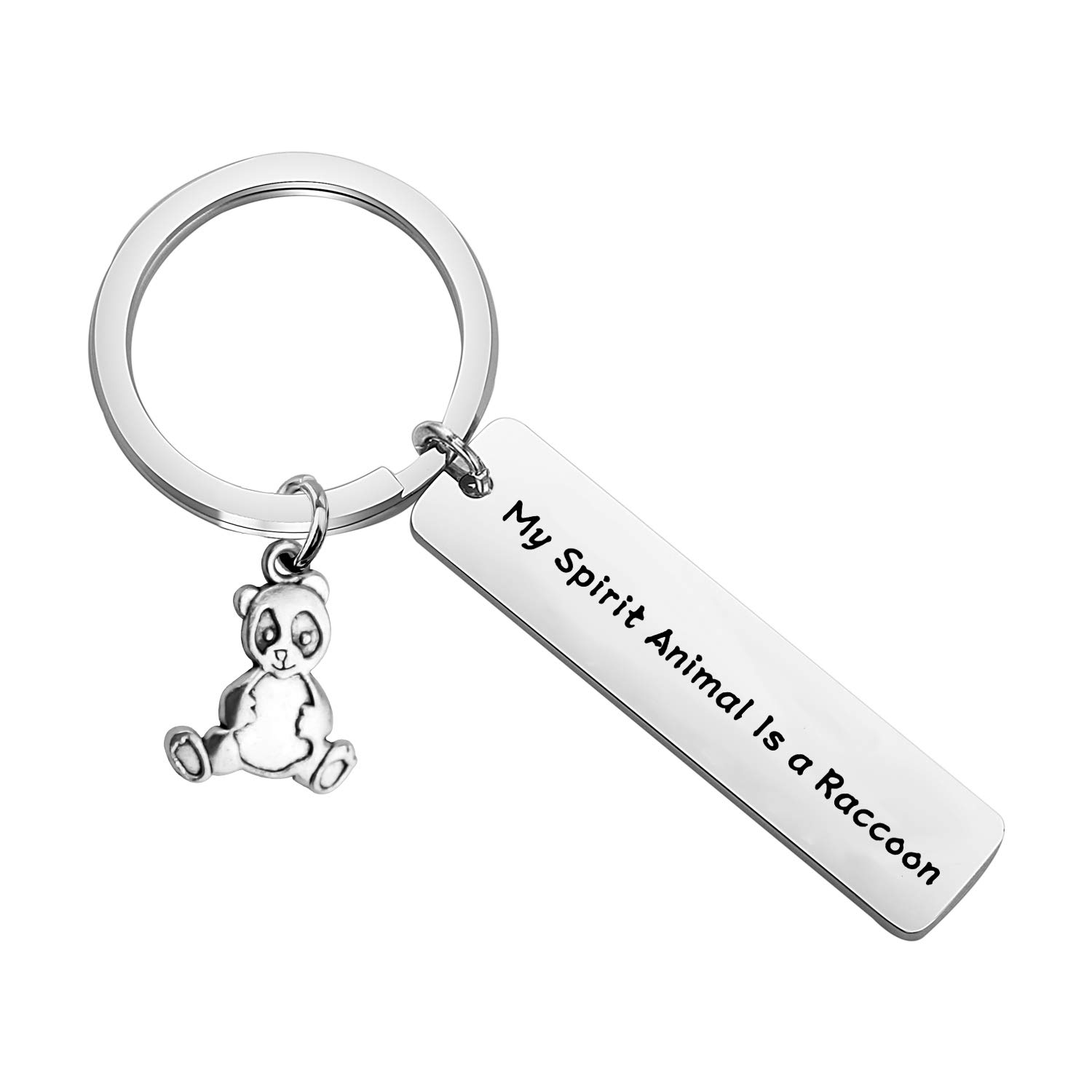 PENQI Raccoon Keychain - Cute Raccoon Jewelry Key Ring, Perfect Gift for Raccoon Lovers & Animal Lovers - Great for Backpacks, Keychains, and Gift Giving