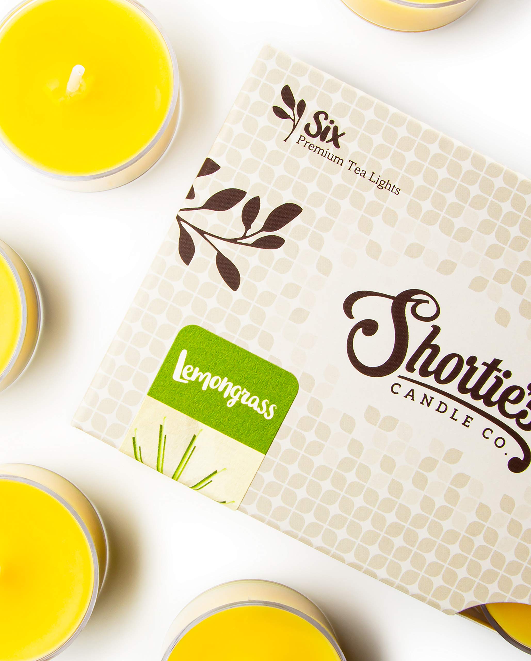 Lemongrass Scented Tealight Candles Bulk Pack - 24 Count Yellow Highly Fragrant Tea Lights - Made in USA - Fresh & Clean Aroma - Perfect for Relaxation, Spa, Yoga & Home Decor