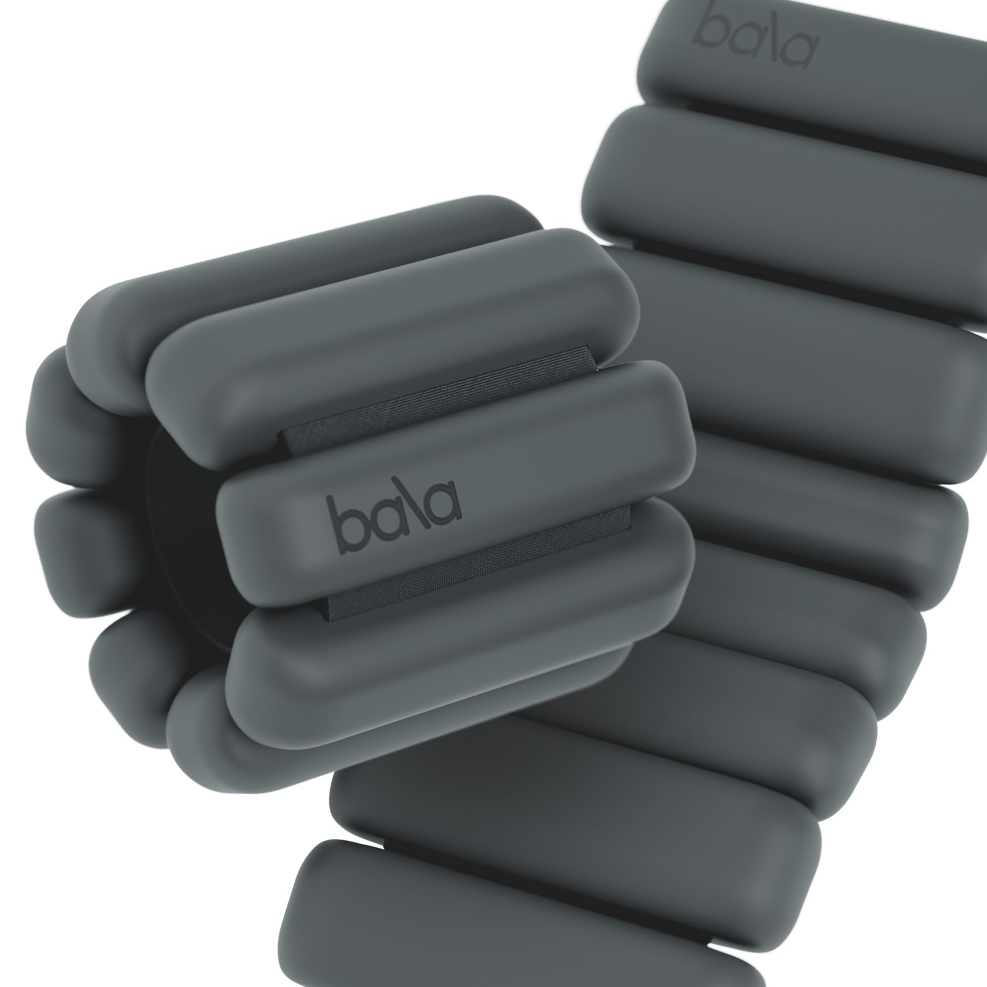 Bala Bangles Adjustable Silicone Wrist & Ankle Weights for Women & Men - 1-2lb Wearable Arm & Leg Weights for Gym, Yoga, Pilates, Cardio & Strength Training - Perfect for Home Workouts, Walking & Fitness Enthusiasts