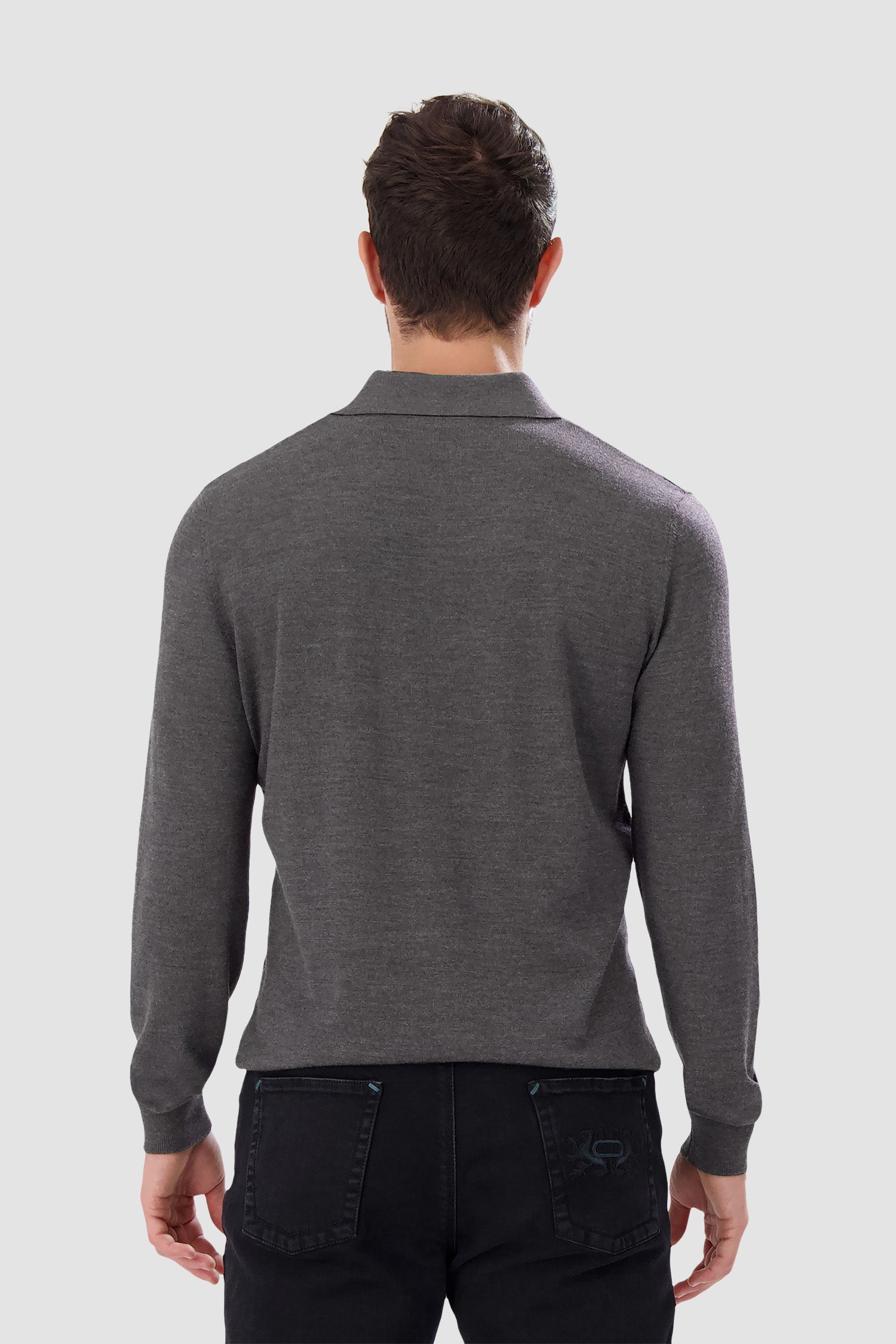 Zilli Dark Grey Buttoned Sweater for Men - Premium Knit Pullover with Buttons - Perfect for Office, Casual Wear & Winter Outfits