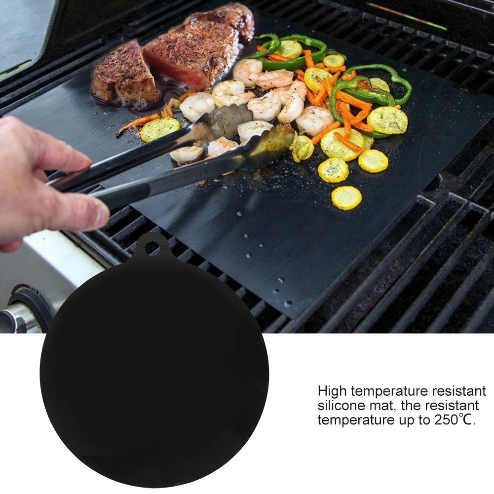 Silicone Heat Insulation Mat - Non-Slip Microwave & Air Fryer Pad - Round Heat Resistant Trivet for Kitchen Countertop Protection (Perfect for Cooking, Baking & Serving Hot Dishes)