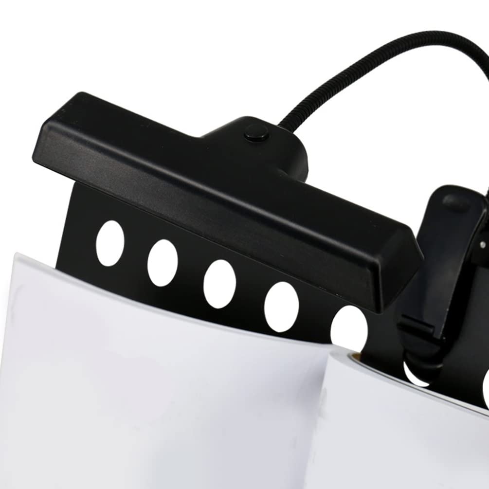 Balacoo Adjustable Gooseneck LED Desk Lamp with Clip - USB Powered Music Stand Light for Reading, Studying & Eye Protection - Perfect for Piano, Violin Practice & Office Workspace