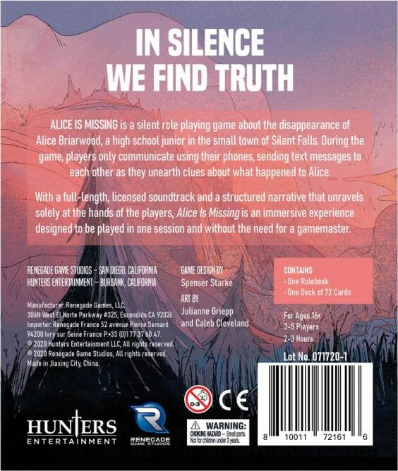 Alice Is Missing - Mystery Board Game for Teens & Adults | Cooperative Storytelling Adventure | Perfect for Game Nights & Parties