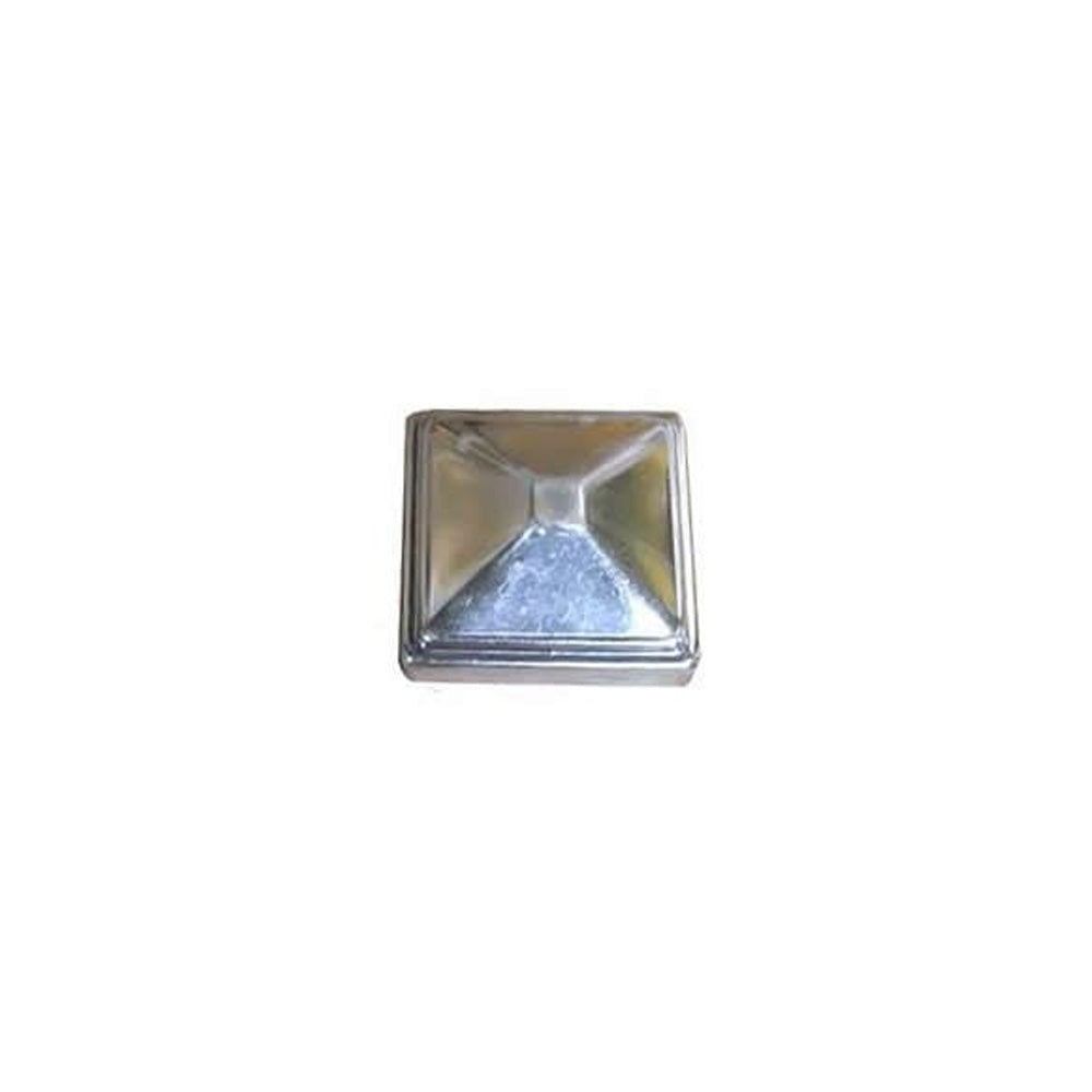 Heavy Duty Silver Metal Post Cap for Guardrails - Durable GR CAP for Outdoor Fence, Deck & Stair Railings - Perfect for Home, Garden & Commercial Use