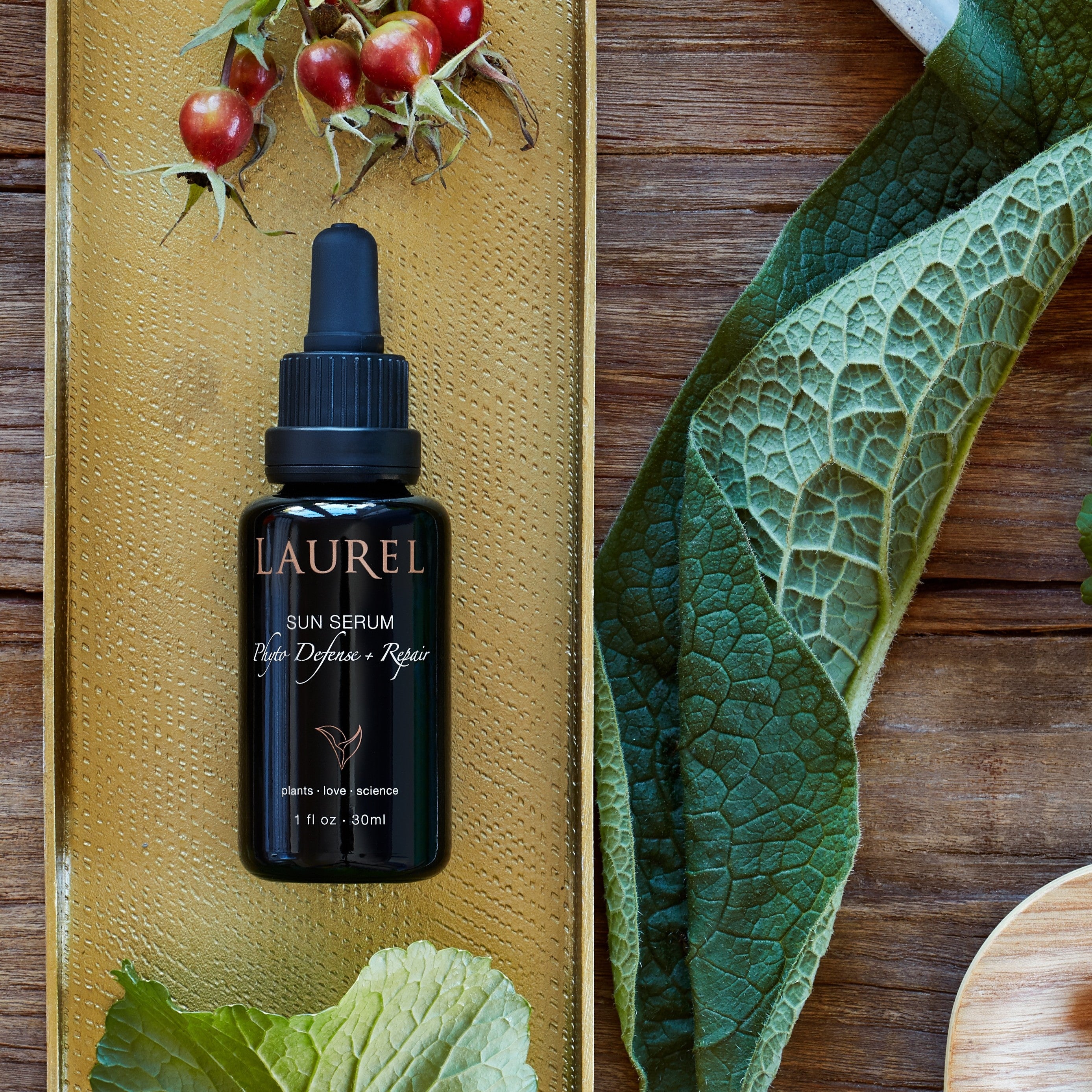 Laurel Sun Serum Phyto Defense + Repair - Organic SPF Face Moisturizer with Antioxidants for Sun Protection & Skin Repair | Perfect for Daily Use, Outdoor Activities & Anti-Aging Skincare Routine