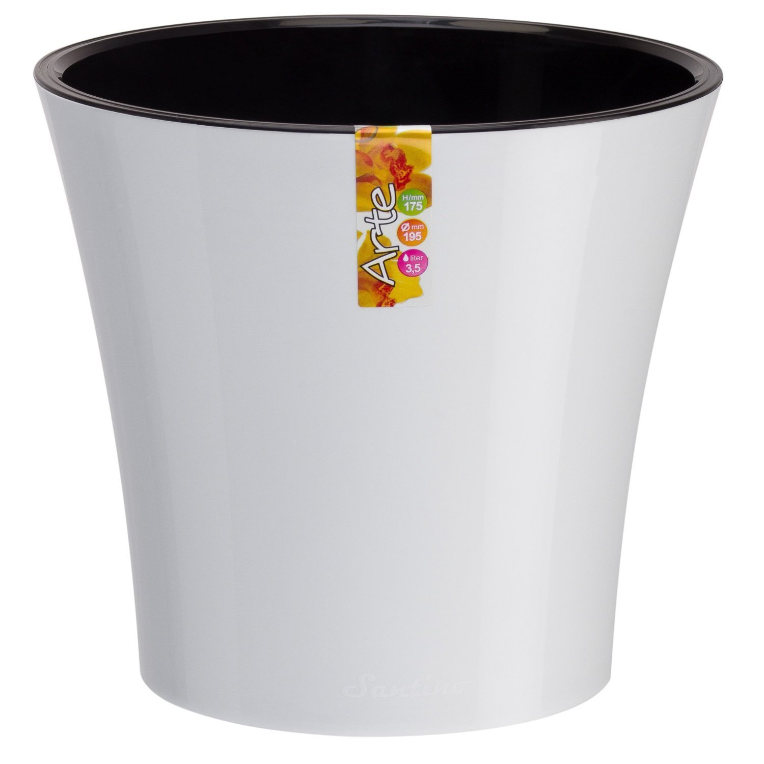 Self Watering Planter 4.3 Inch White/Black - Indoor Flower Pot for House Plants, Succulents, Herbs & Flowers | Perfect for Windowsills, Desks & Home Decor