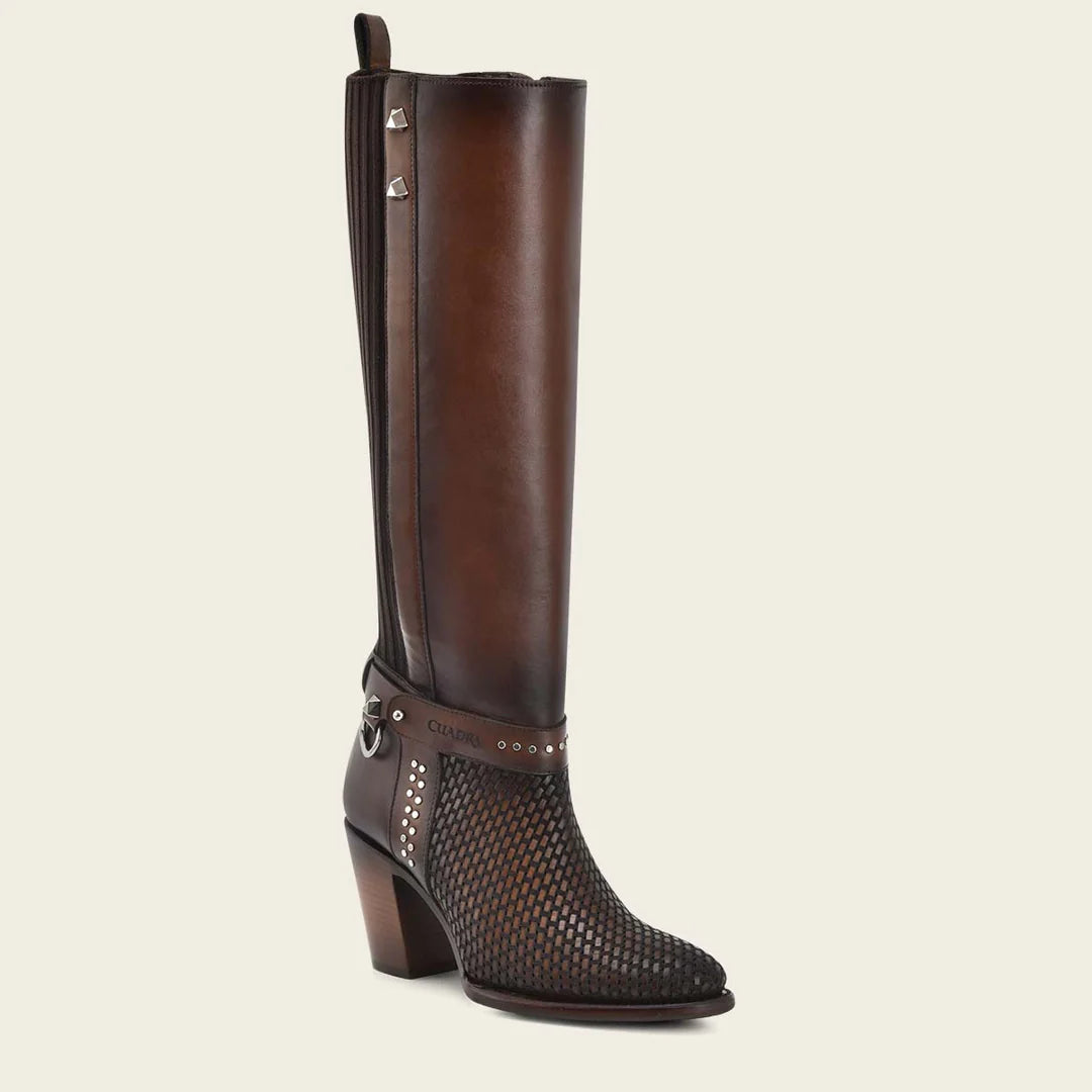 **Cuadra Brown Western Cowgirl Leather Boots for Women – Stylish & Comfortable Riding Boots for Country, Rodeo & Everyday Wear**