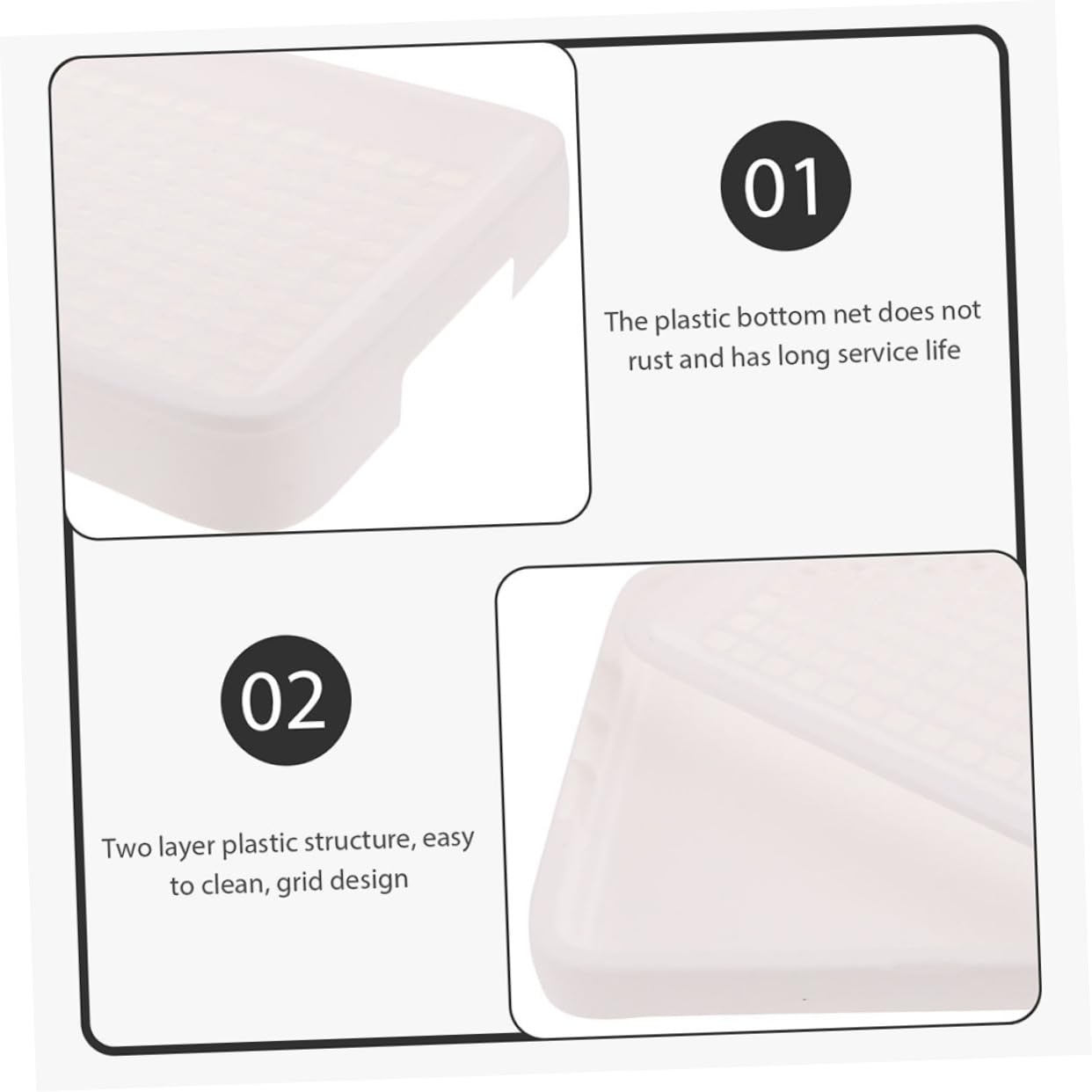 Plastic Rabbit Litter Box - Odor Control Toilet for Bunny, Guinea Pig, Chinchilla & Hamster | Small Pet Potty Training Solution for Cage or Playpen