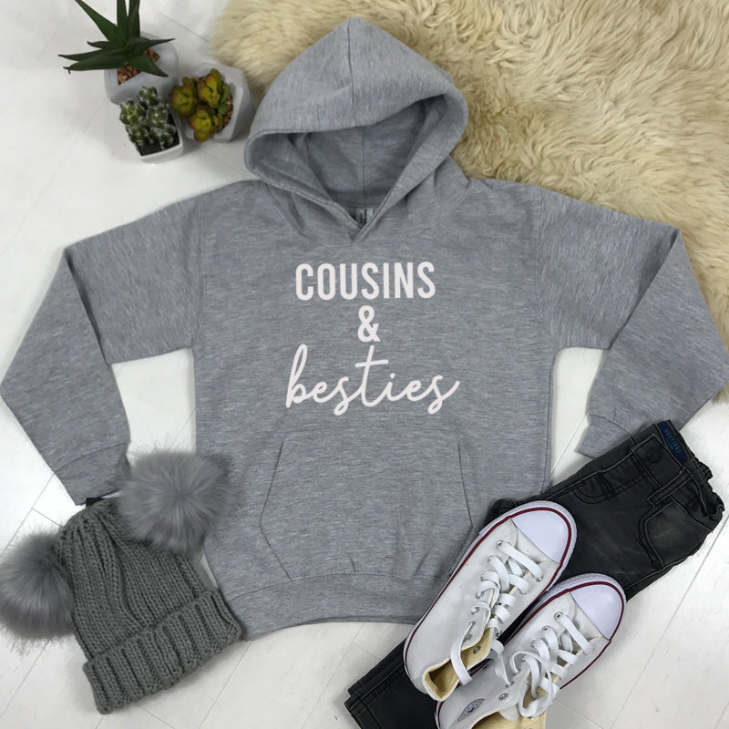 Cousins & Besties Hoodie (MRK X) - Matching Friendship Sweatshirt for Women & Teens - Perfect for Gifts, Outfits, and Casual Wear