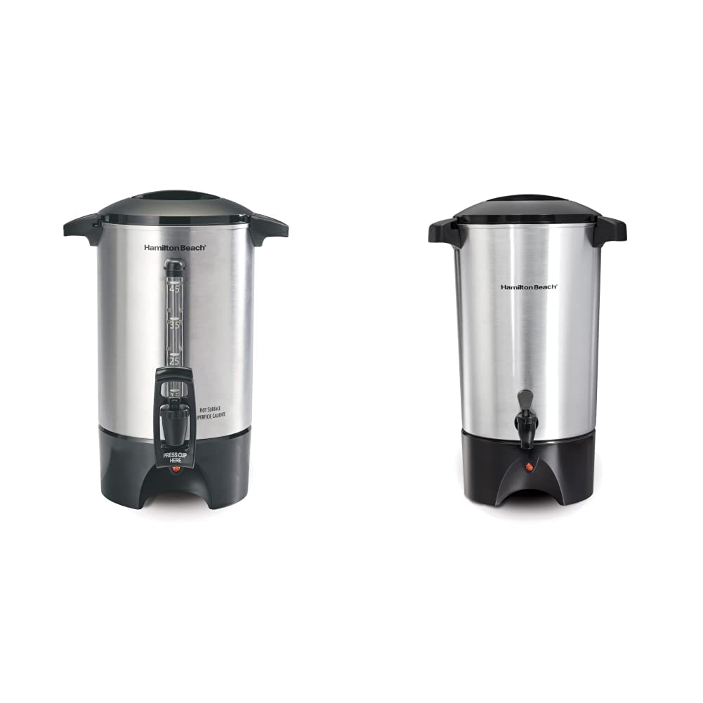 Hamilton Beach 45 Cup Commercial Coffee Urn & Hot Beverage Dispenser - Stainless Steel (40519) for Large Gatherings, Events, Offices & Catering Services
