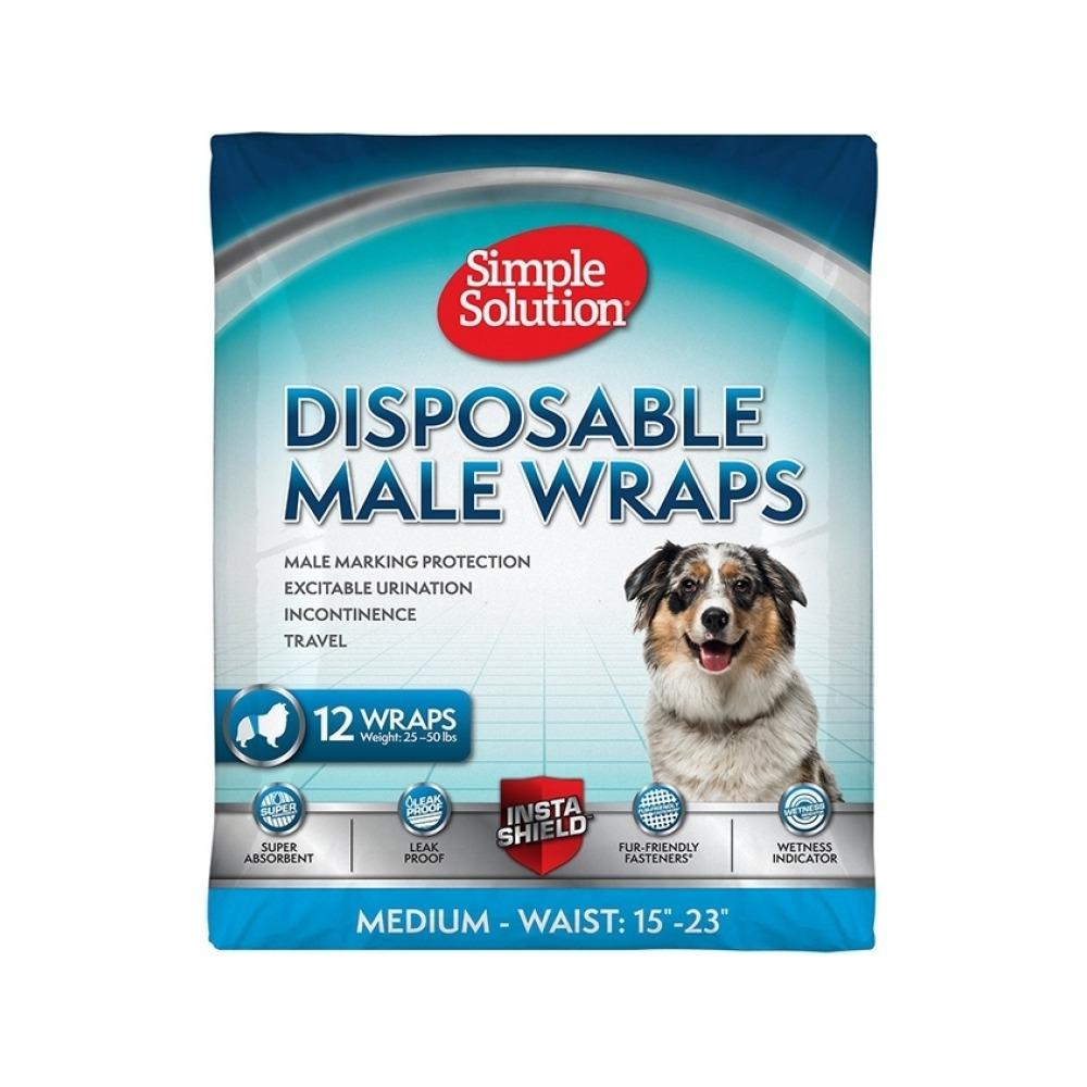 Premium Disposable Dog Diapers for Male Pets - Absorbent & Leak-Proof - Perfect for House Training, Travel & Senior Dogs