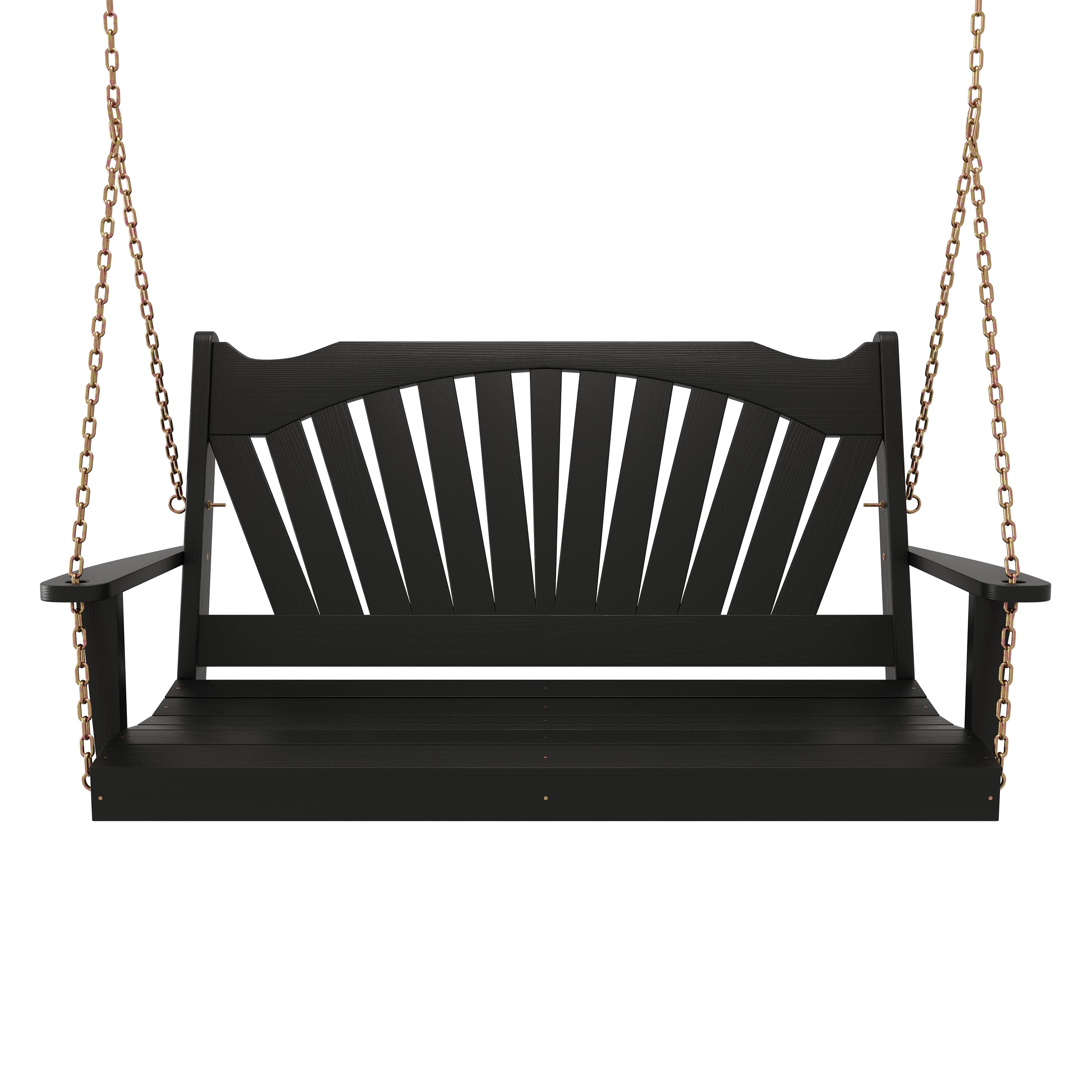 Keystone Amish Co. Sunburst Porch Swing - Handcrafted Cedar Wood Outdoor Swing for Patio, Garden, or Backyard Relaxation
