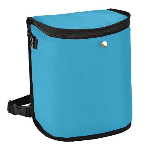 J JOYSAY Blue Collapsible Car Trash Can with Lid - Portable Large Capacity Auto Garbage Bin for Front/Back Seat - Perfect for Road Trips, Commuting & Keeping Your Vehicle Clean