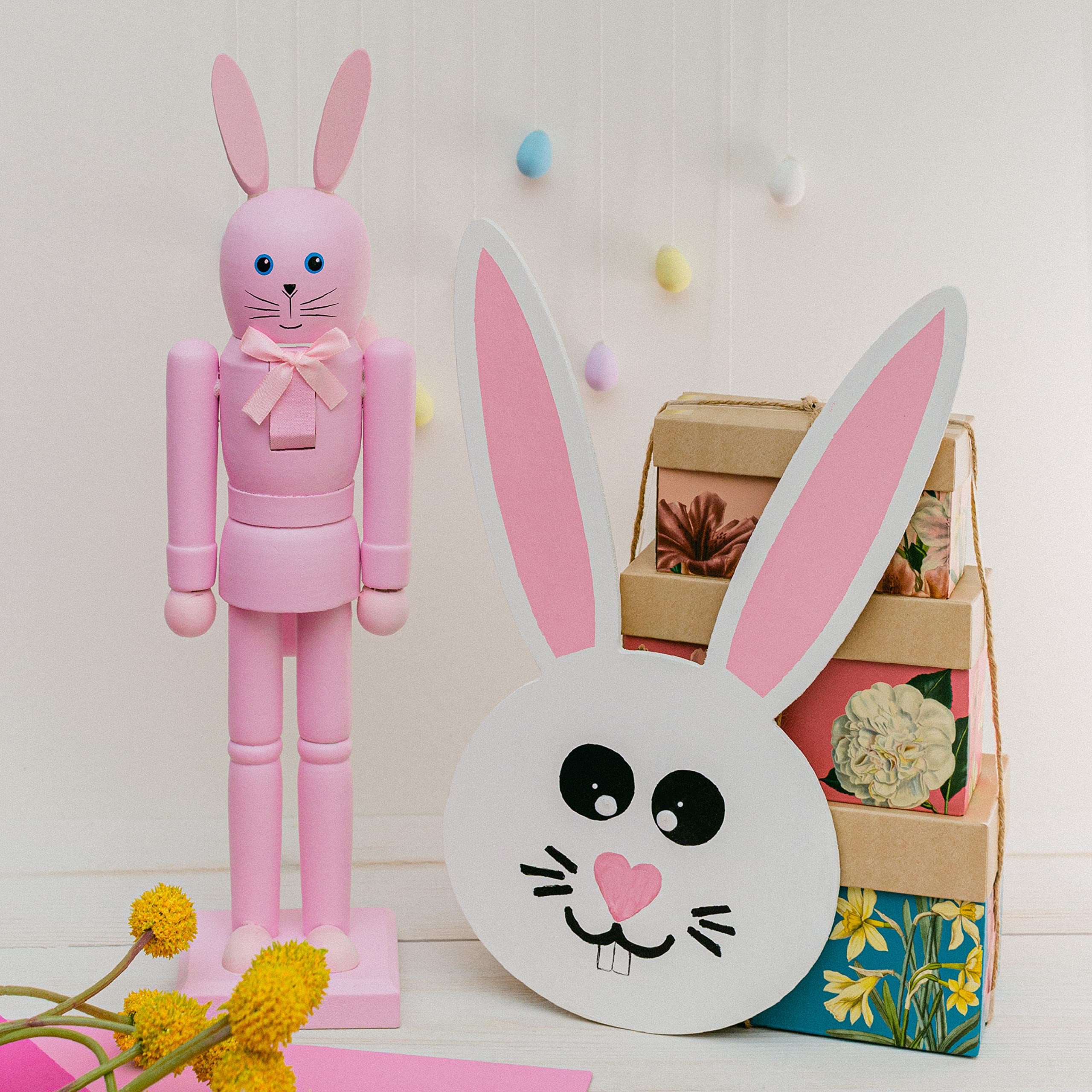 Unfinished Wooden Bunny Face Cutout - 12