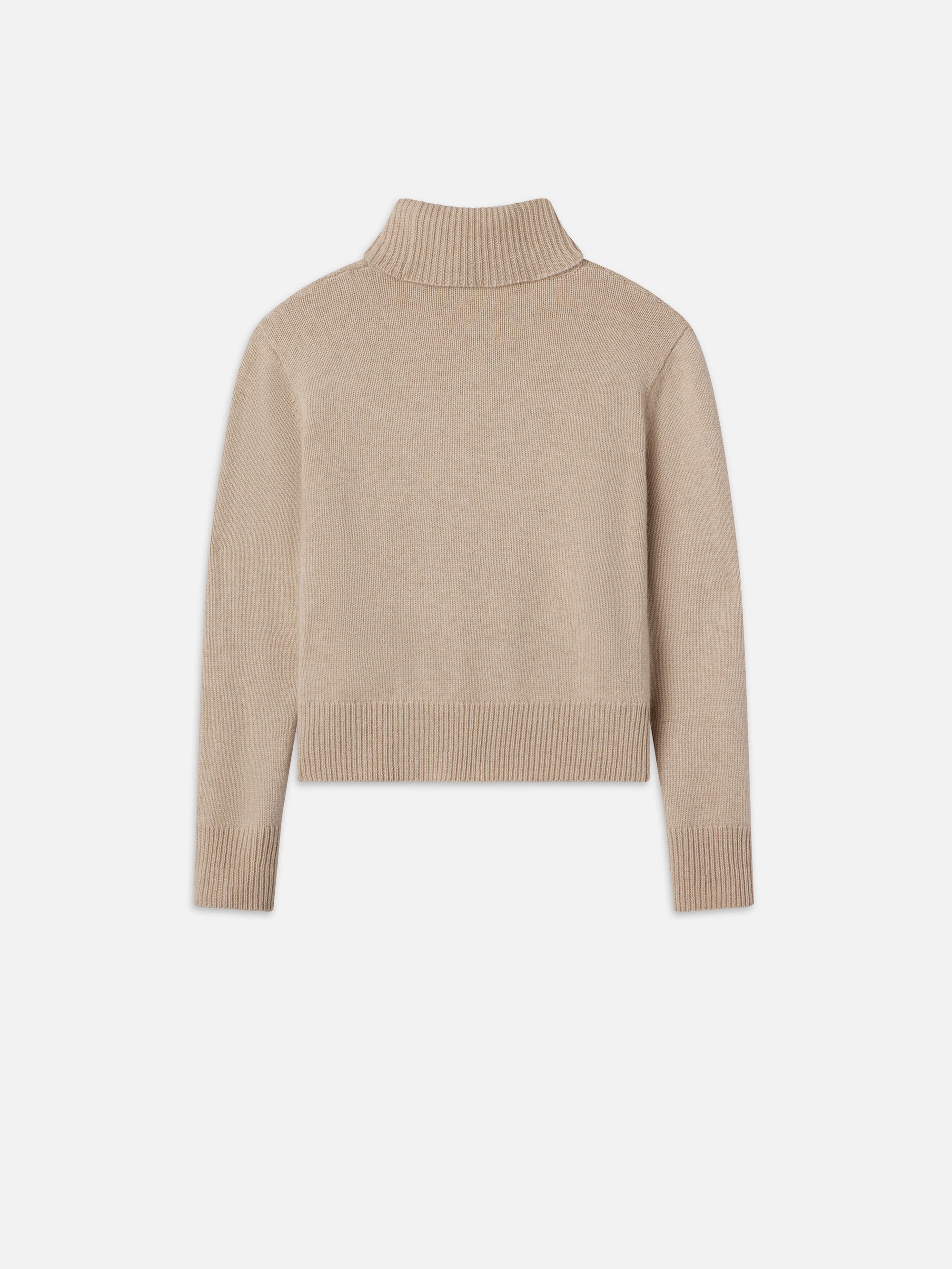 Women's Soft Oatmeal Heather Turtleneck Sweater - Cozy Winter Pullover for Casual Wear & Office Outfits