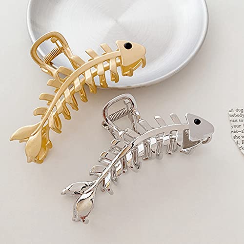 Licogel Modern Metal Hair Claw Clips for Women - 2PCS Elegant Curly Hair Clips with Strong Hold - Perfect for Updos, Ponytails & Everyday Hairstyles