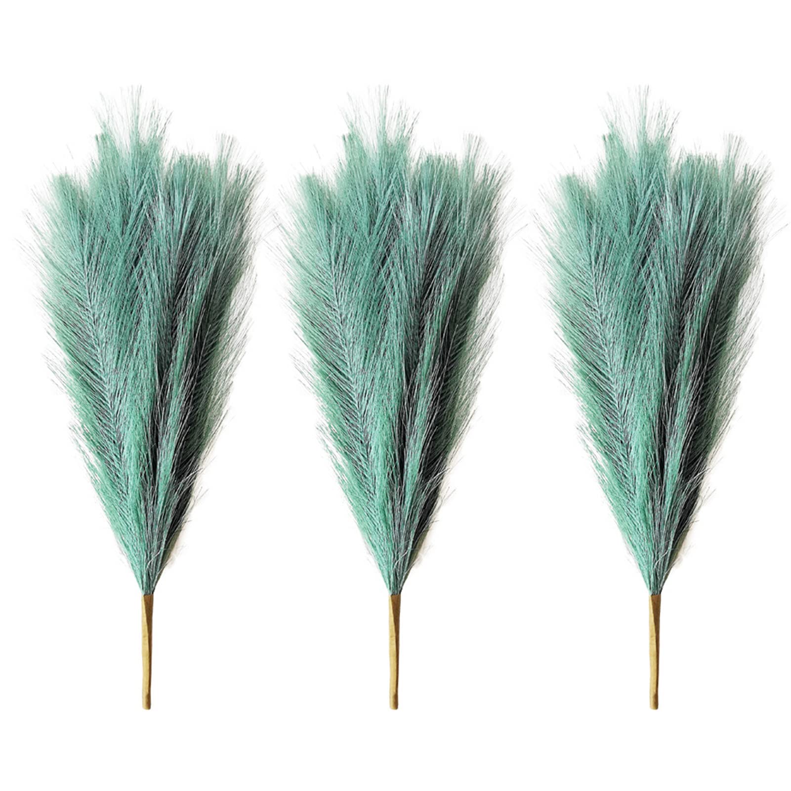 3Pcs Artificial Pampas Grass Bouquet - Realistic Faux Silk Flowers with 5 Branches, Premium Quality & Fade Resistant for Home Decor - Perfect for Wedding Centerpieces, Boho Room Decor & Table Arrangements