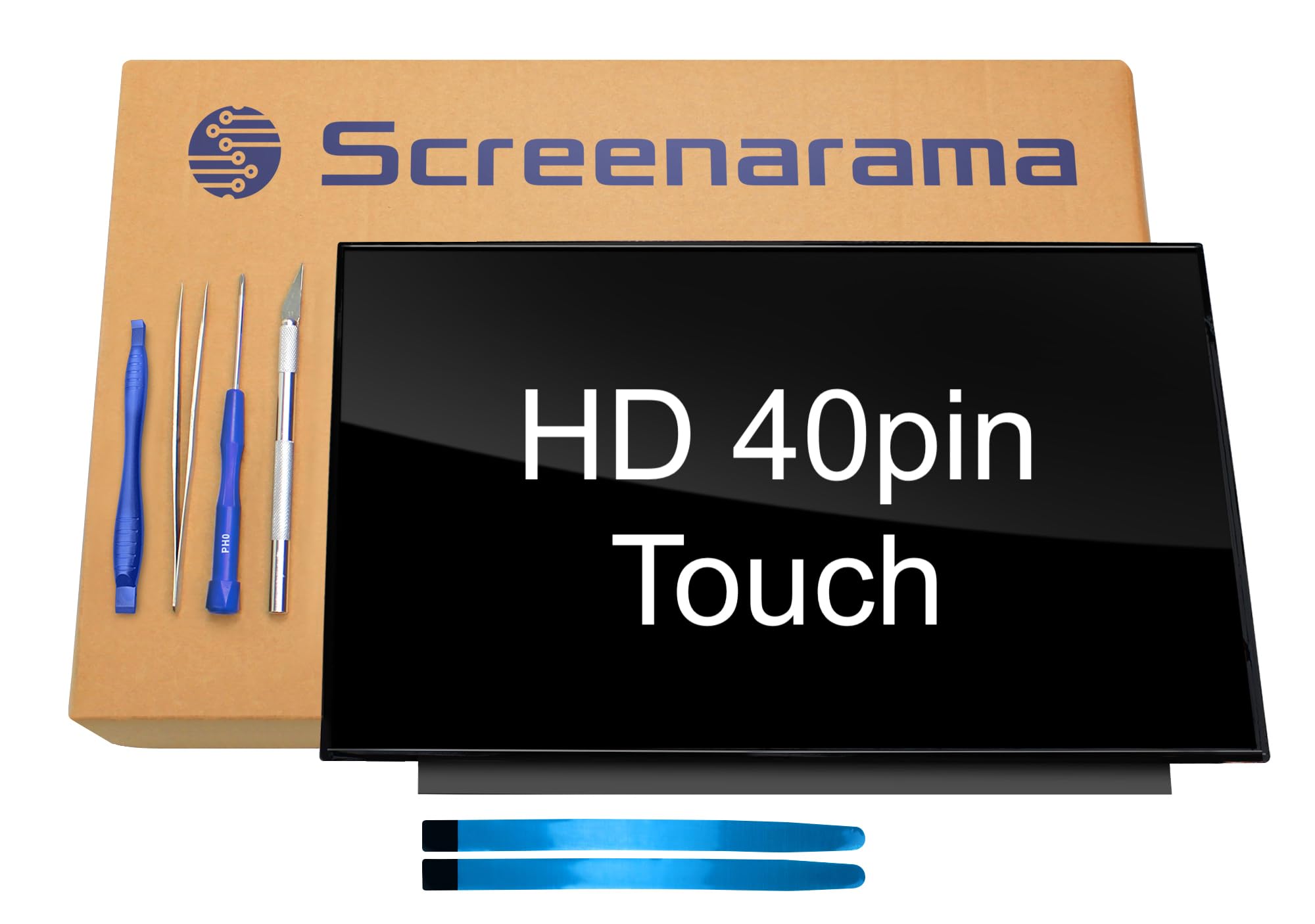 BOE NT156WHM-T04 V8.0 LCD Screen Replacement - HD 40pin Touch Display with Tools & Tape | Compatible with Laptops, Tablets & Digital Signage | Easy DIY Installation for Home, Office & School Use