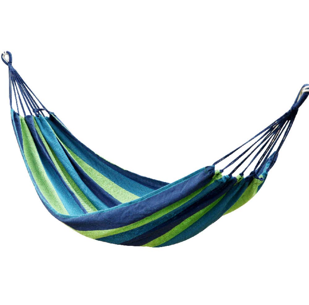QWE Heavy Duty Canvas Hammock for Outdoor Camping, Backyard Relaxation & Dormitory Swing - Perfect for Patio, Beach & Garden Lounging