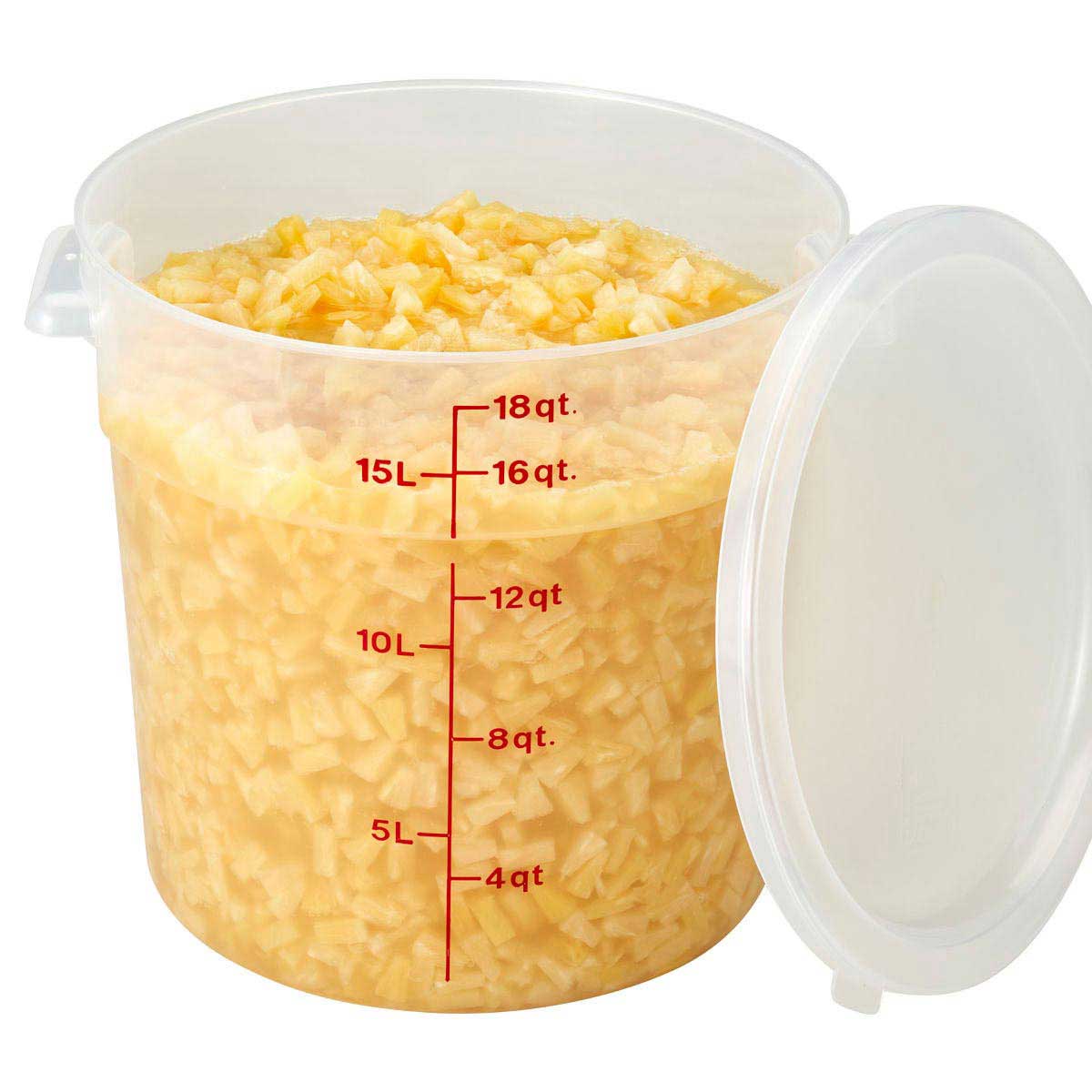 Cambro RFS18PP190 18 Quart Round Translucent Food Storage Container - Ideal for Restaurants, Catering & Bulk Food Prep