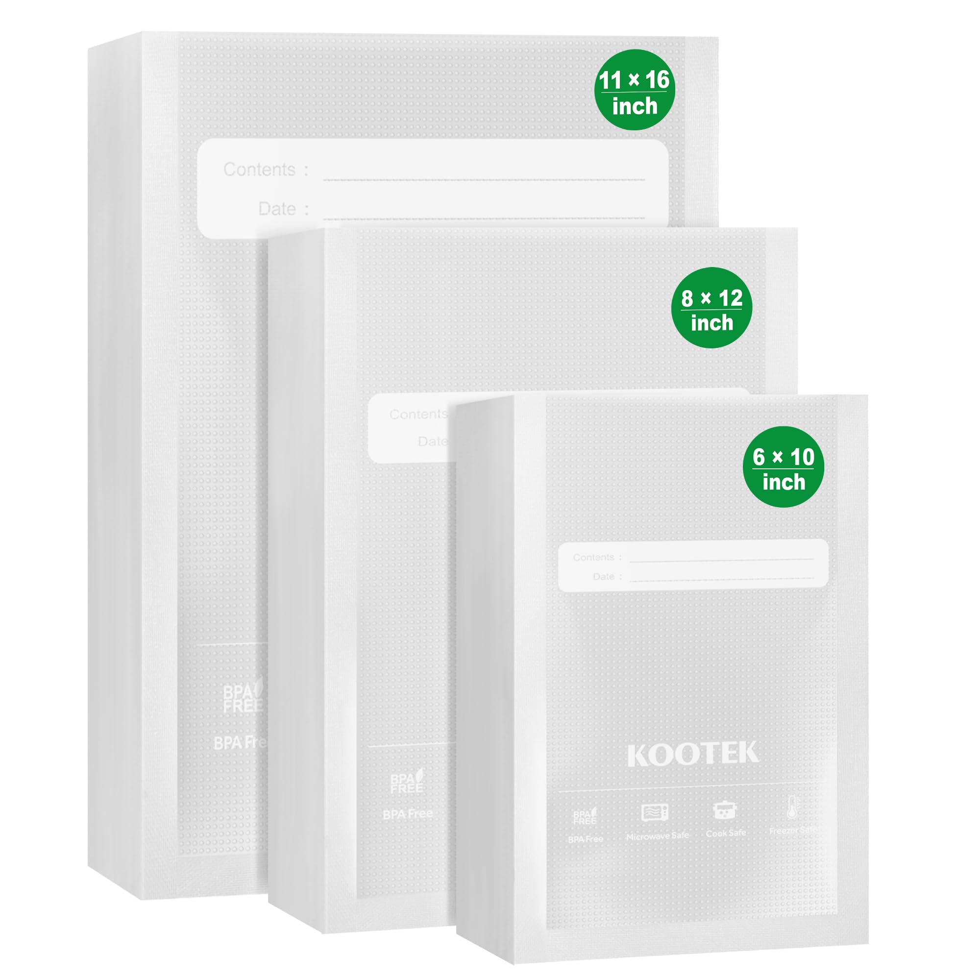 Kootek Heavy Duty Vacuum Sealer Bags - 150 Count (Gallon 11