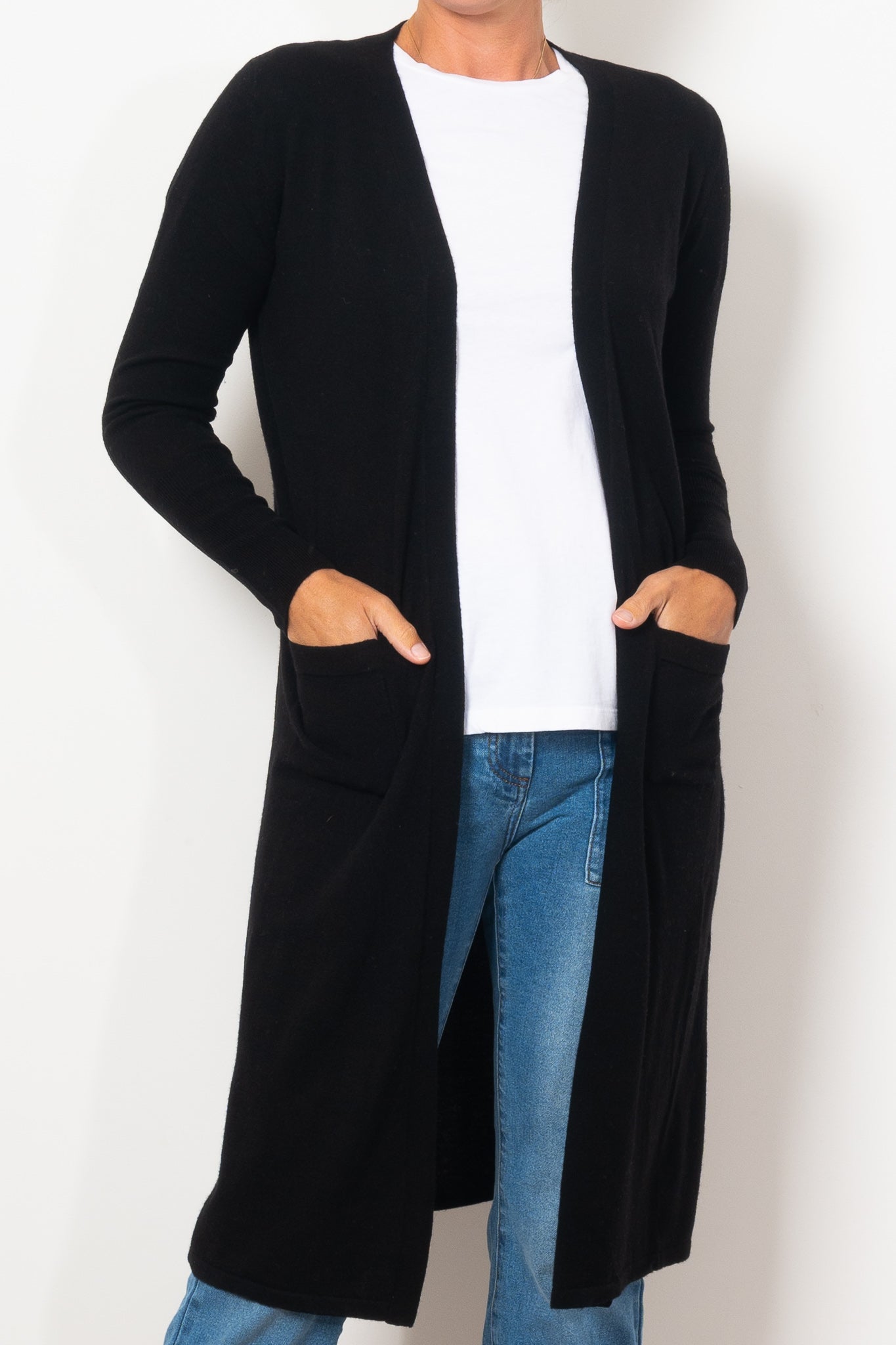 Bridge & Lord Women's Longline Cardigan Sweater - Soft Knit Open Front Wrap for Office, Casual & Layering