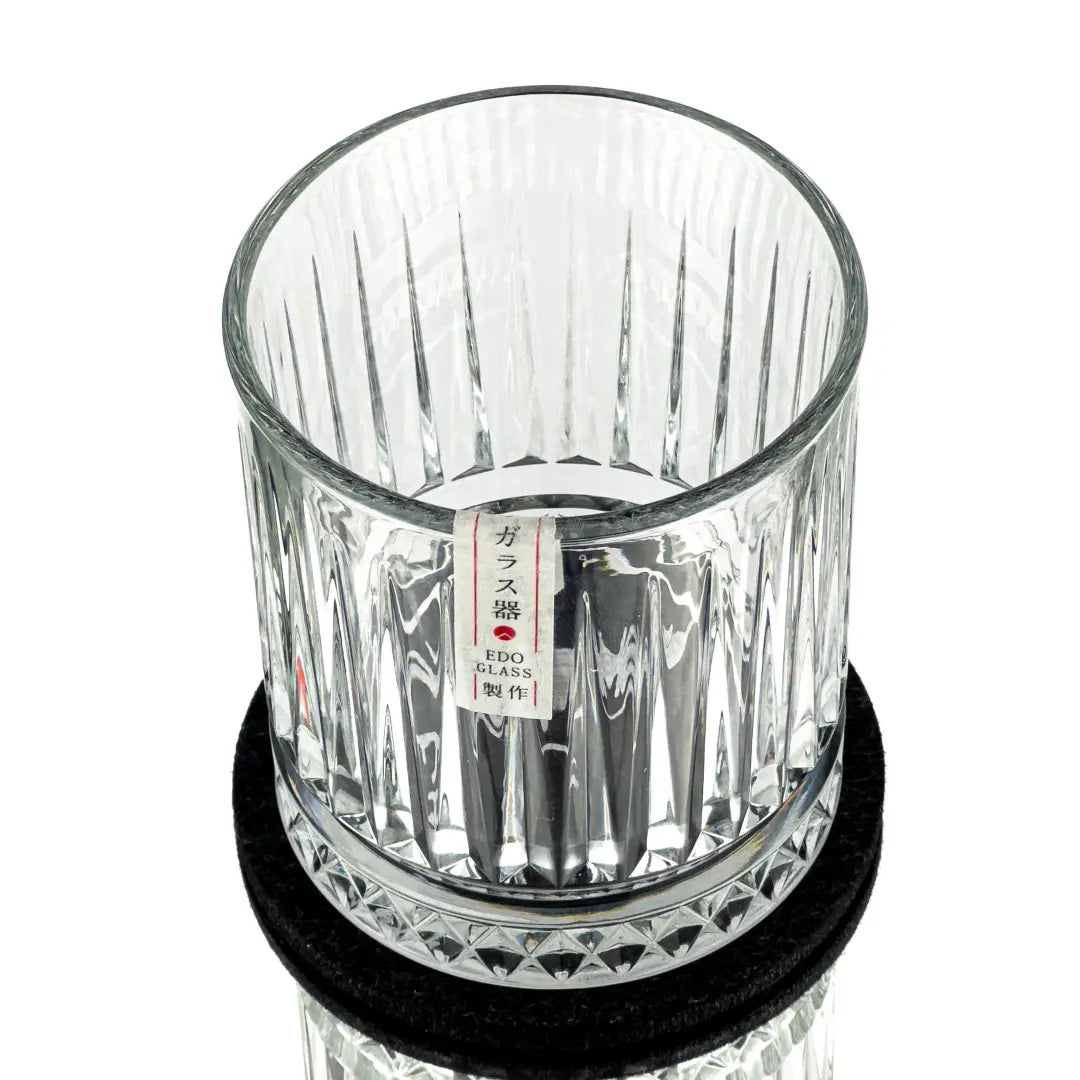 Premium Ozoku Whisky Glass Set - 350ml Japanese Style Crystal Clear Tumbler with Elegant Wooden Gift Box - Perfect for Scotch, Bourbon, Whiskey Tasting & Home Bar Decor