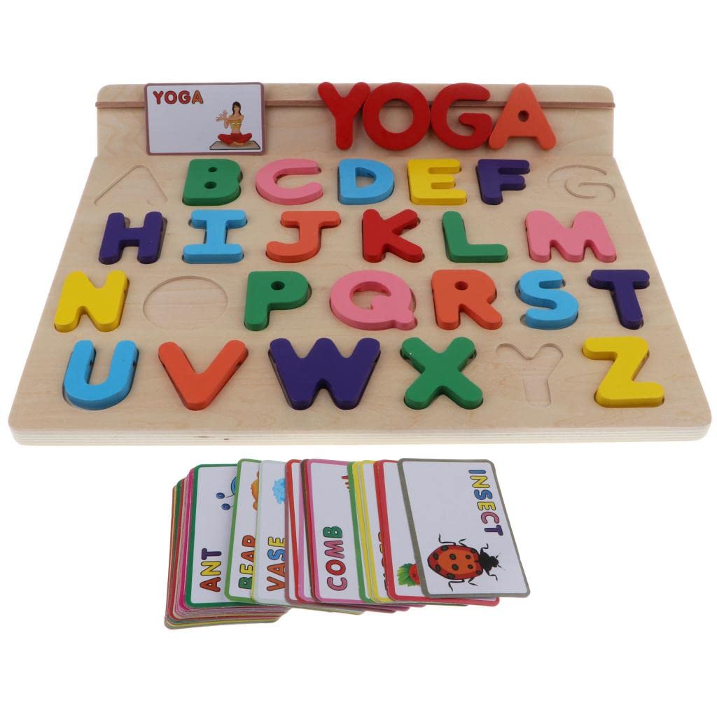 Enakshi Wooden Alphabet Puzzle Board - Uppercase Letters Learning Toy for Kids & Toddlers | Montessori Preschool Educational Toy, Handcrafted Wooden ABC Puzzle for Early Childhood Development - Perfect for Homeschooling, Classroom & Playroom Learning Activities