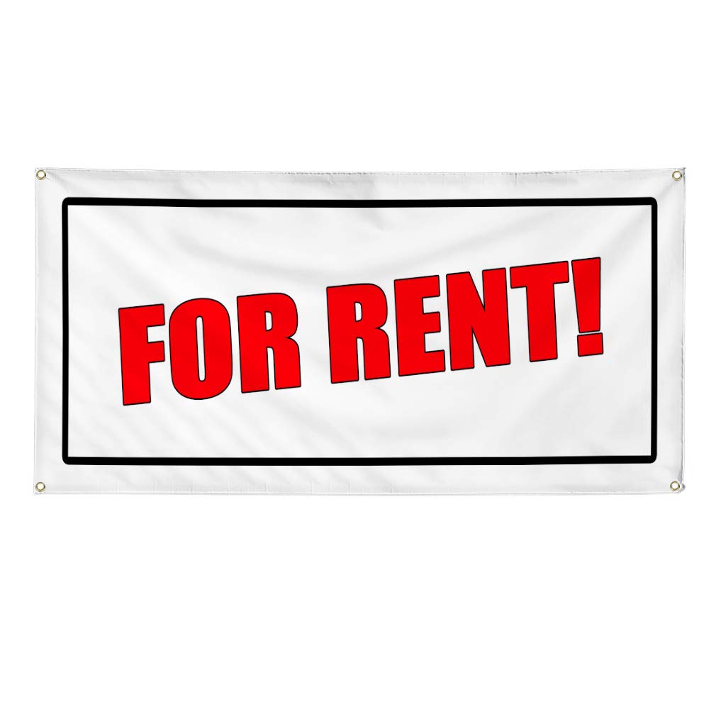 Custom Vinyl Banners 48x96 Inches - Weatherproof Outdoor Business Signs with 8 Metal Grommets for Rent Promotion, Yard Sales & Industrial Use | Multiple Sizes Available