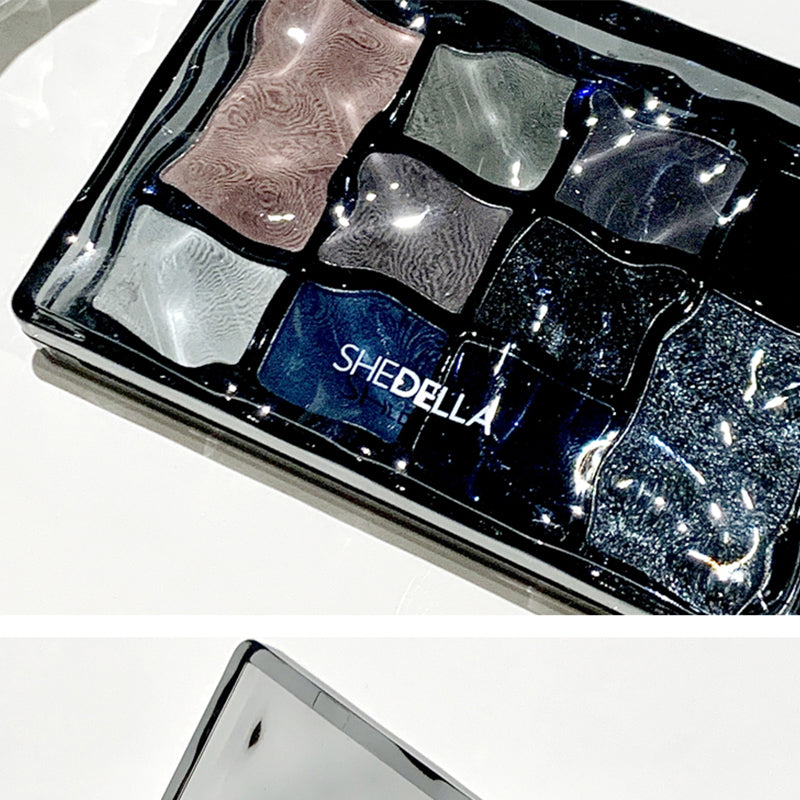 Shedella Water Ripple Earth Tone Eyeshadow Palette - 12 Matte & Shimmer Neutral Eyeshadows for Everyday Makeup | Perfect for Day to Night Looks, Bridal & Party Makeup