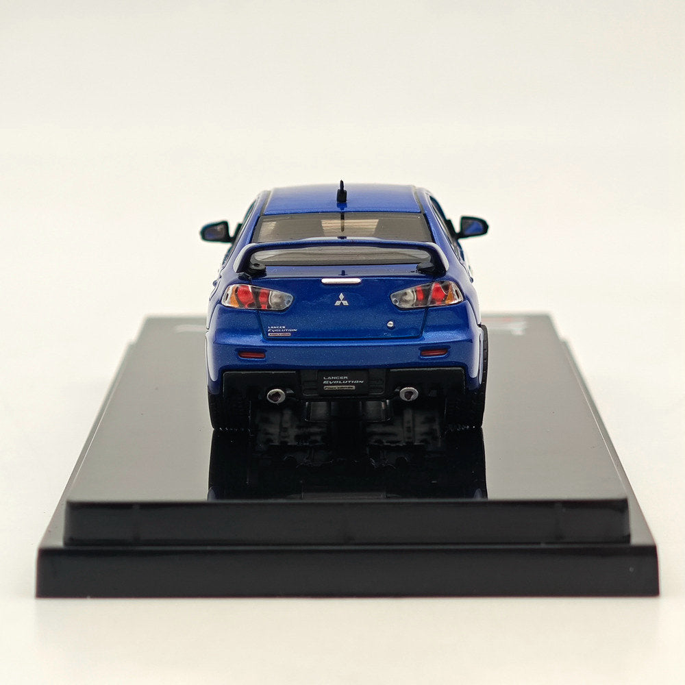1/64 Mitsubishi Lancer Evolution X Final Edition Diecast Model Car with Engine Display - Lightning Blue Mica - Limited Collector's Edition (HJ642053ABL) | Perfect for Car Enthusiasts, Model Collectors, and Display Shelves