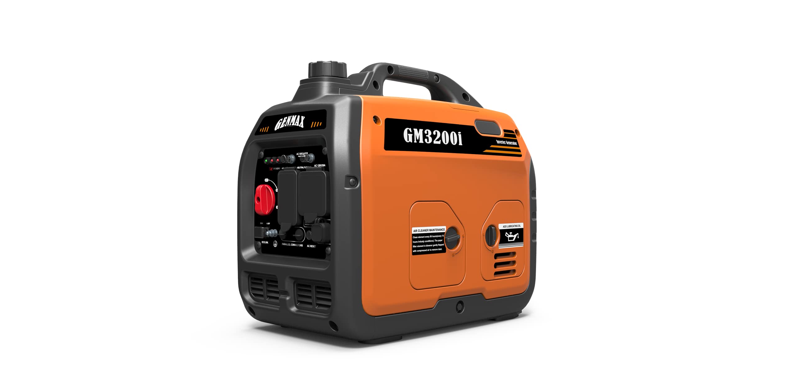 GENMAX Portable Inverter Generator - EPA Compliant, Eco-Mode, Ultra Lightweight & Quiet - Perfect for Home Backup Power, RV Camping & Outdoor Adventures