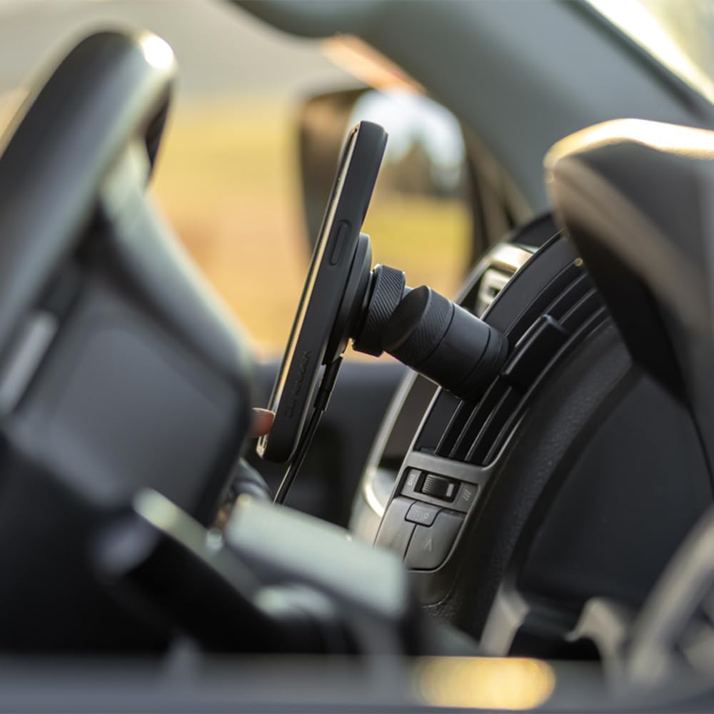 Quad Lock Vent Car Phone Holder Kit with MAG Wireless Charging Head V2 - Compatible with iPhone 16 Pro Max | Secure Mount for Driving, Cycling & Outdoor Adventures