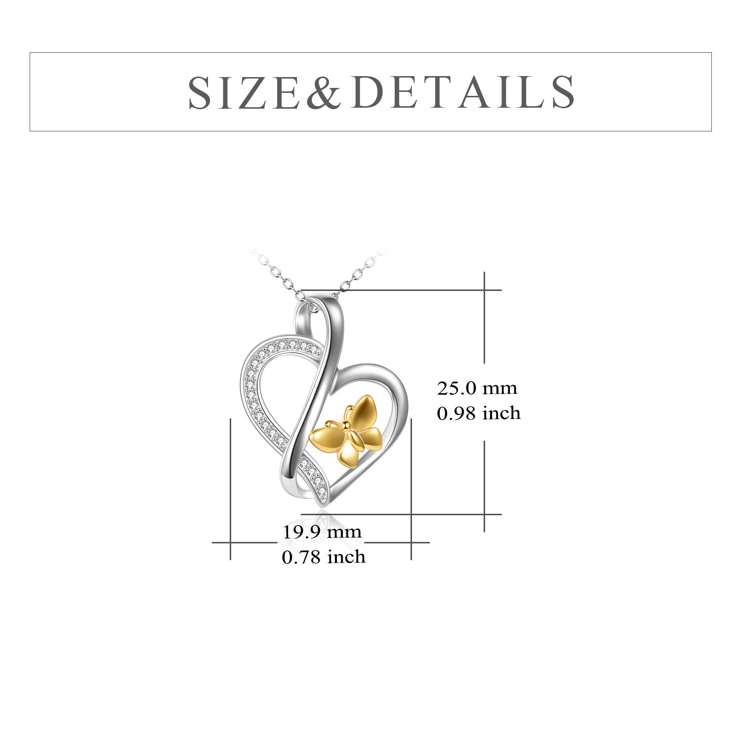 WINNICACA Women's S925 Sterling Silver Pendant Necklace - Elegant Jewelry Gift for Her, Wife, Mom, Daughter - Perfect for Birthday, Anniversary & Christmas (Great for Date Nights, Office Wear & Special Occasions)