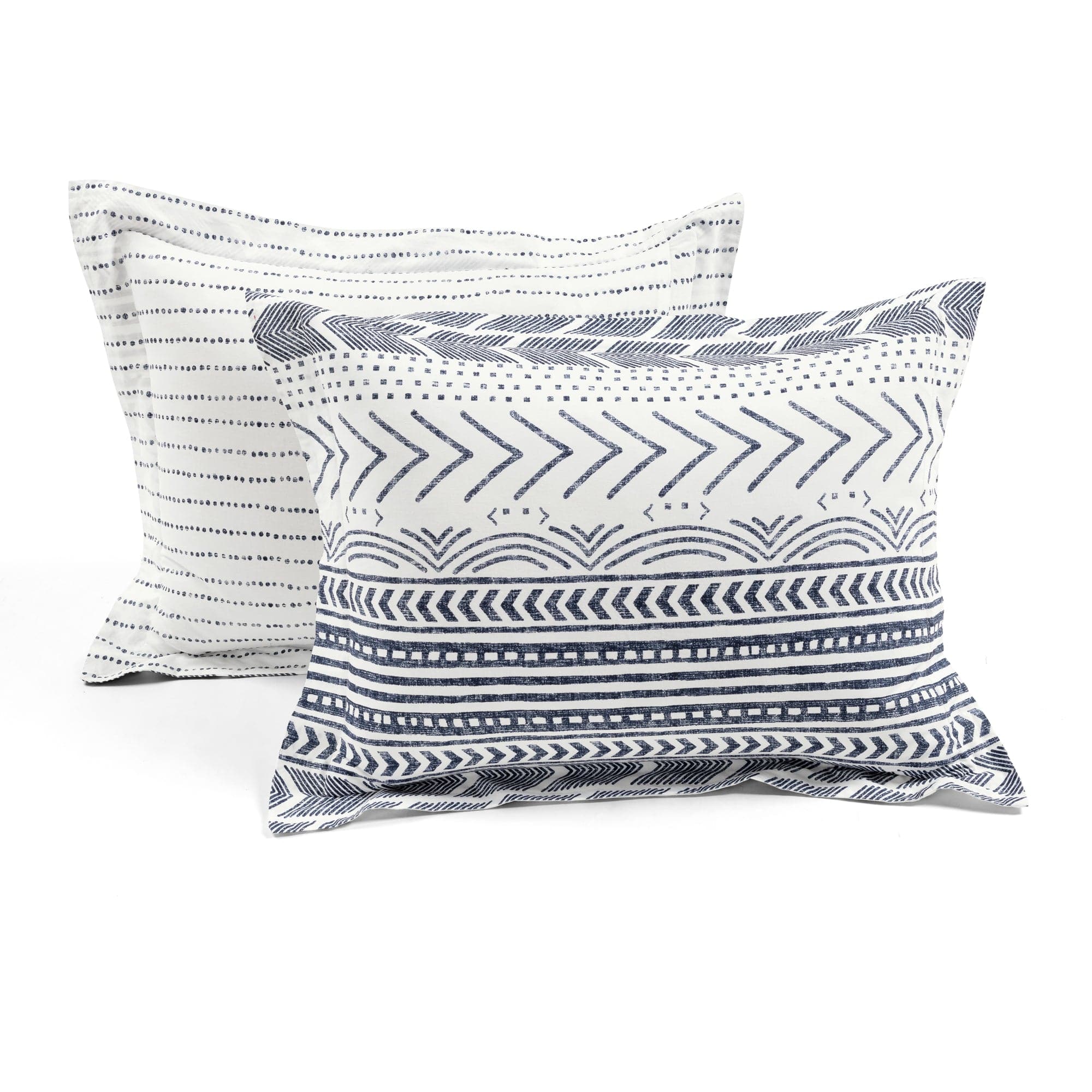 Hygge Geo Reversible Cotton Duvet Cover 3 Piece Set - Soft & Breathable Bedding Set for All Seasons - Perfect for Master Bedroom, Guest Room & Dorm Decor