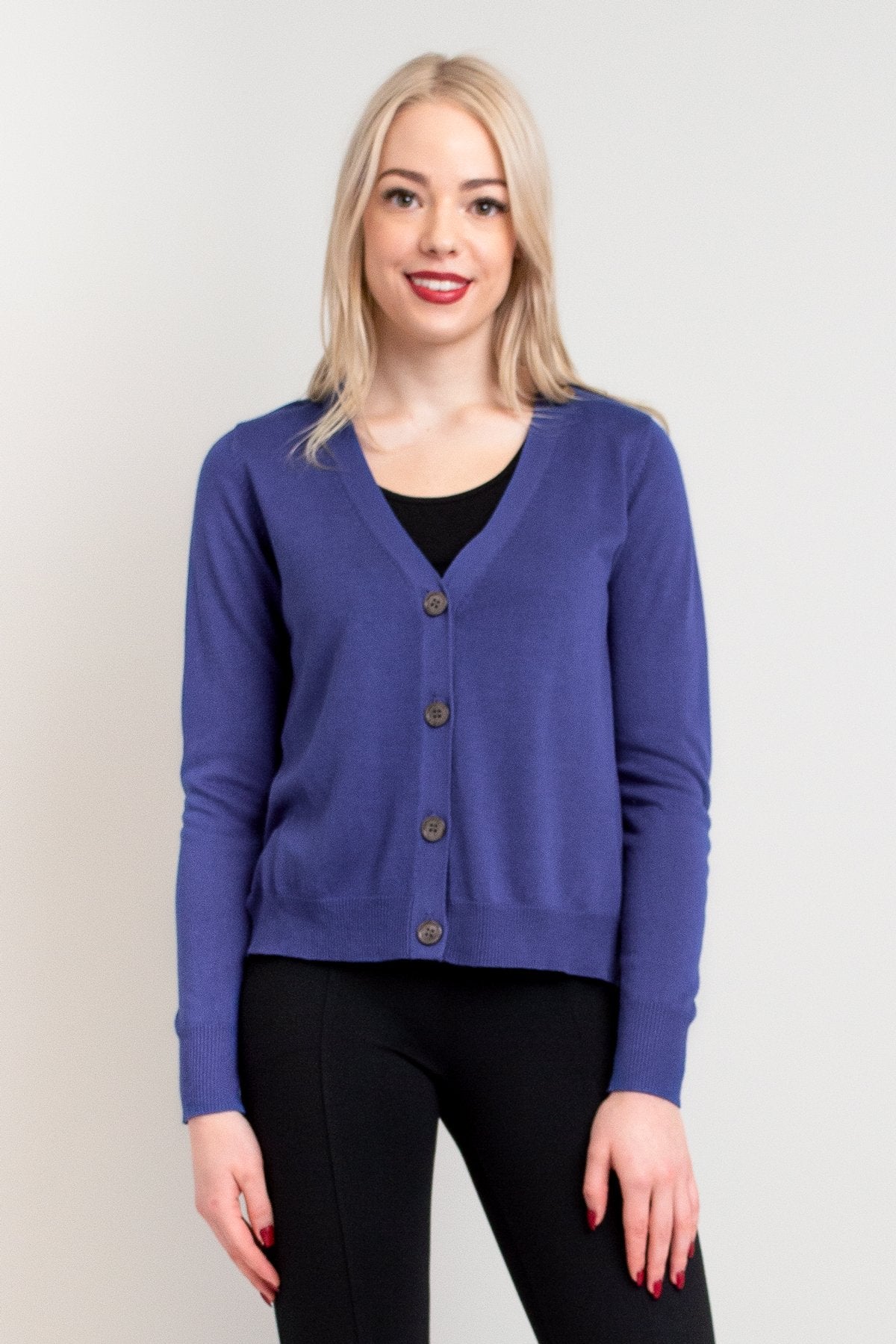 Jessica Women's Deep Blue Bamboo Cotton Sweater - Soft & Comfortable Knit Pullover for Casual Wear, Office & Fall Outfits