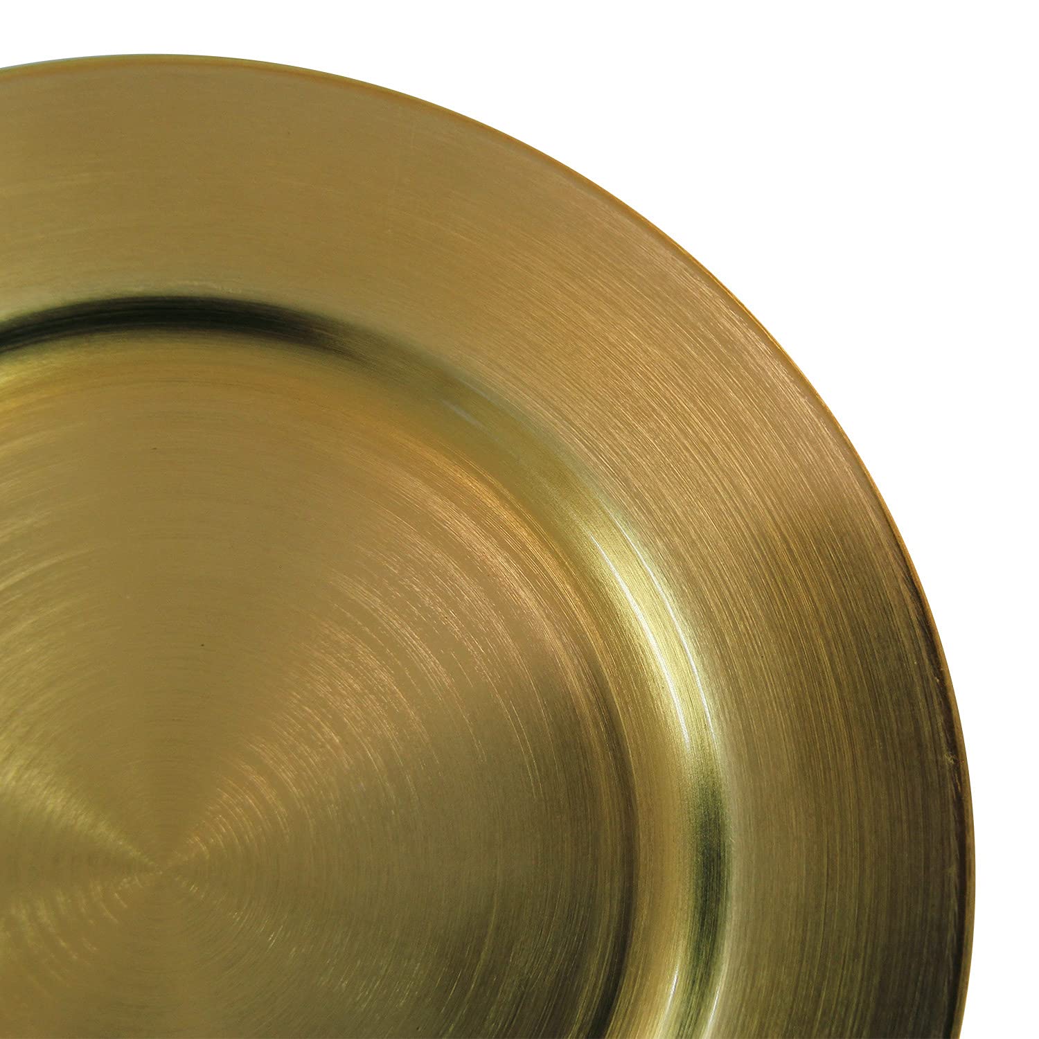 WELMATCH 12-Pack 13 Inch Metallic Gold Plastic Charger Plates for Weddings & Parties - Elegant Table Decor, Dish Rings, Buffet Serving - Perfect for Anniversary, Bridal Shower & Formal Dining Events